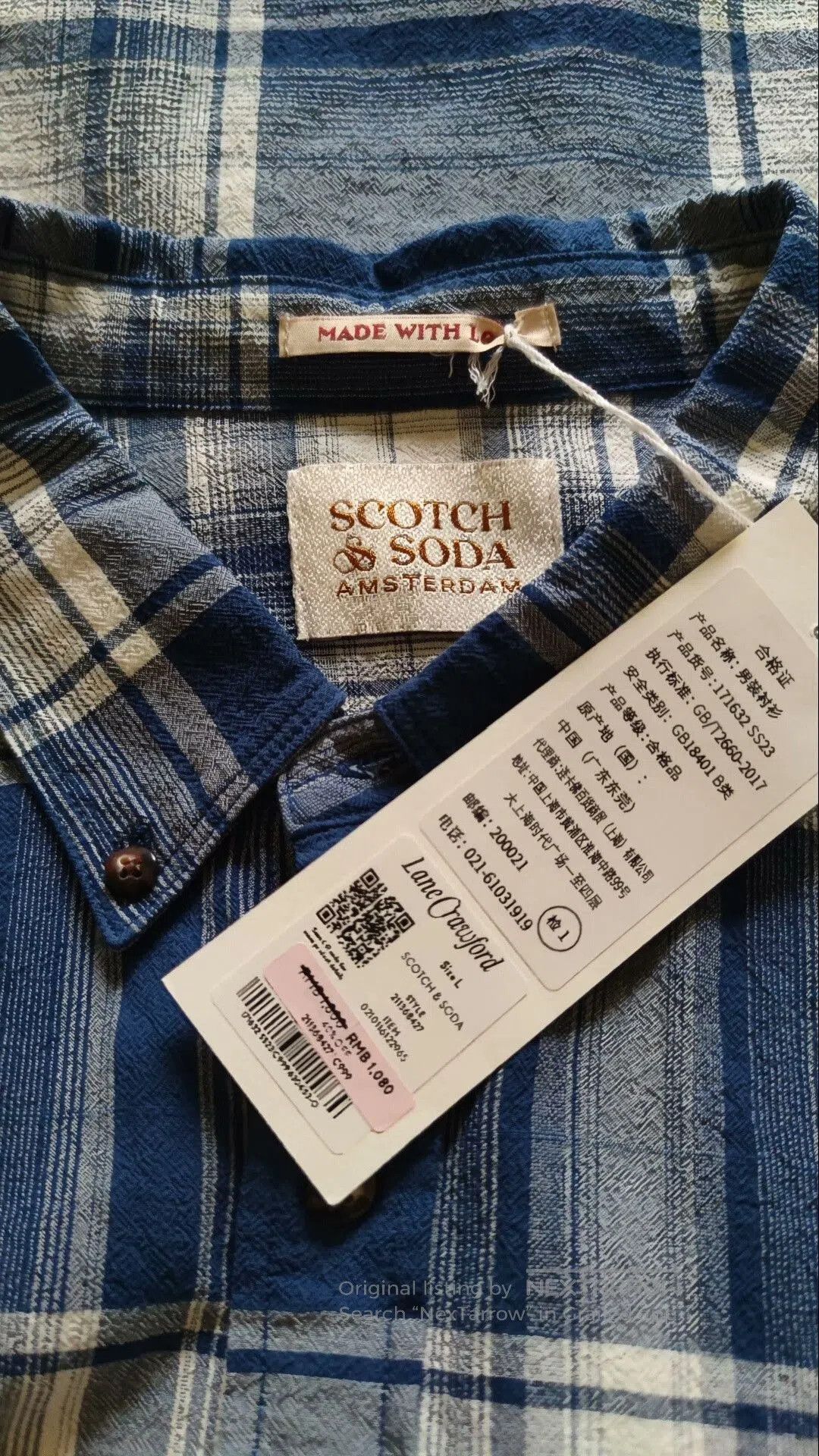Scotch & Soda Scotch & Soda Blue Plaid Shirt. Size US M / EU 48-50 / 2 - 6 Thumbnail