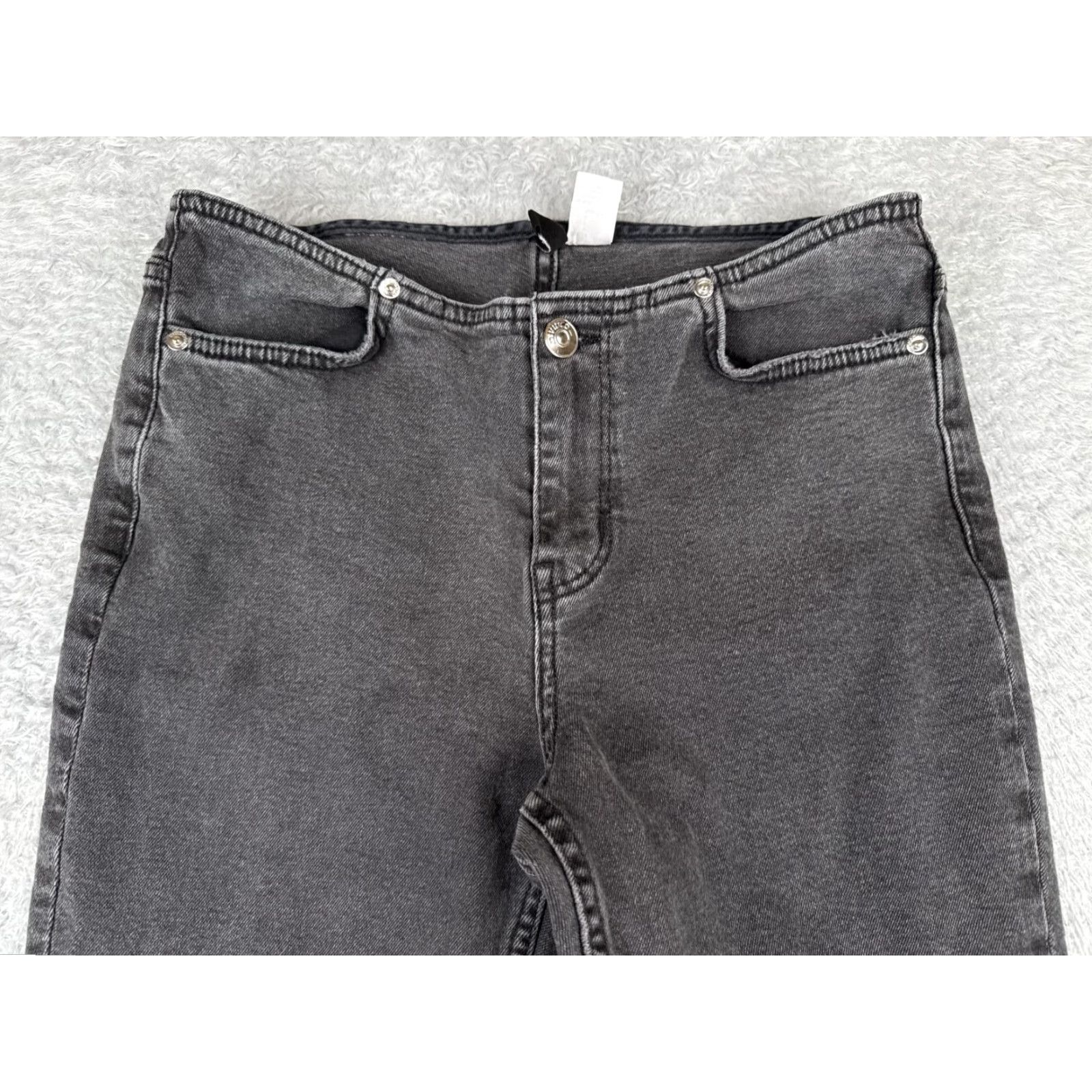 Vintage Divider Jeans Womens 6 Black No Waist Flared Cotton Blend Mid Rise Cotton 26x30 Size 28" / US 6 / IT 42 - 4 Thumbnail
