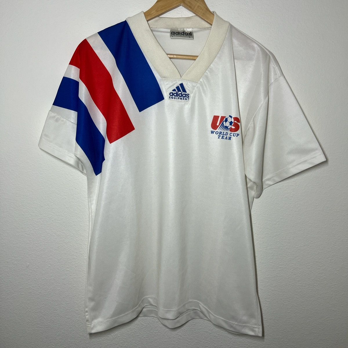 image of Adidas x Soccer Jersey Usa 1992-1993 Home Jersey in White, Men's (Size Large)