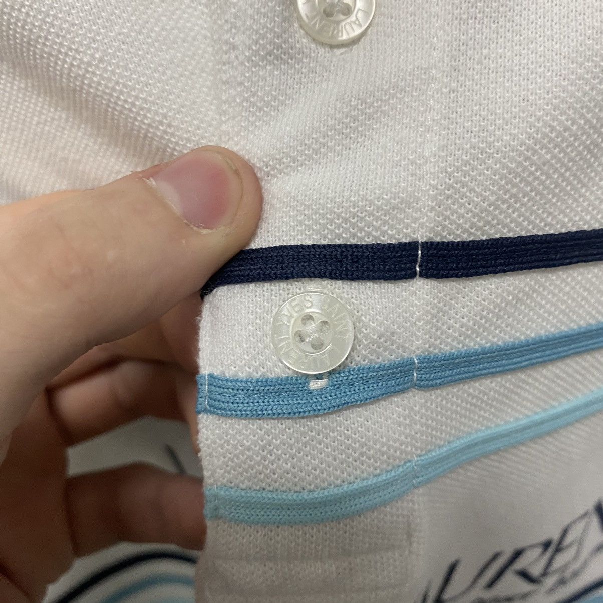 Vintage Vintage YVES SAINT LAUREN Big Logo Polo Shirt Size US M / EU 48-50 / 2 - 6 Thumbnail
