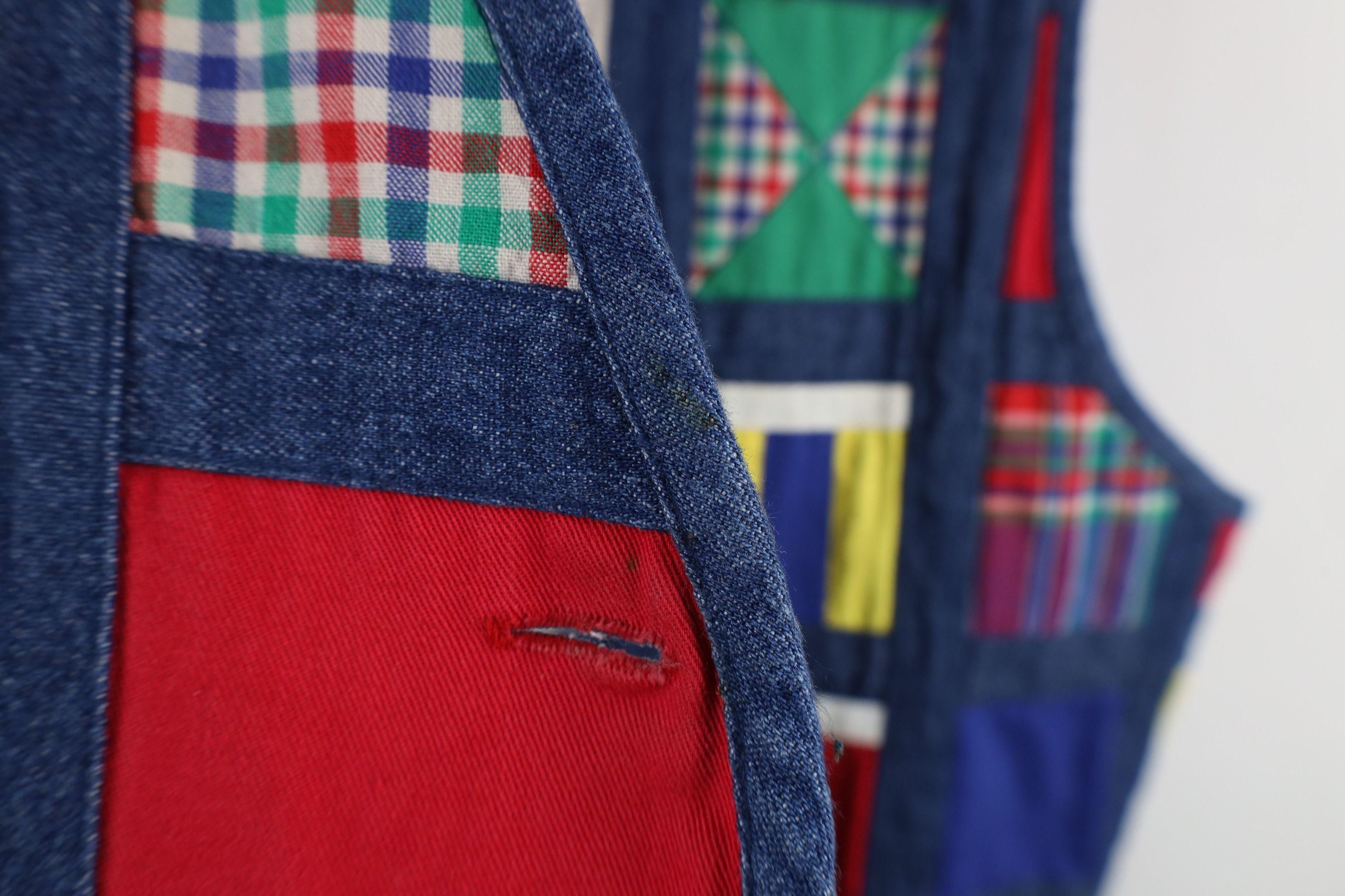 Vintage Vintage 90s Streetwear Nautical Flags Denim Vest Jacket Size XXL / US 16-18 / IT 52-54 - 7 Thumbnail