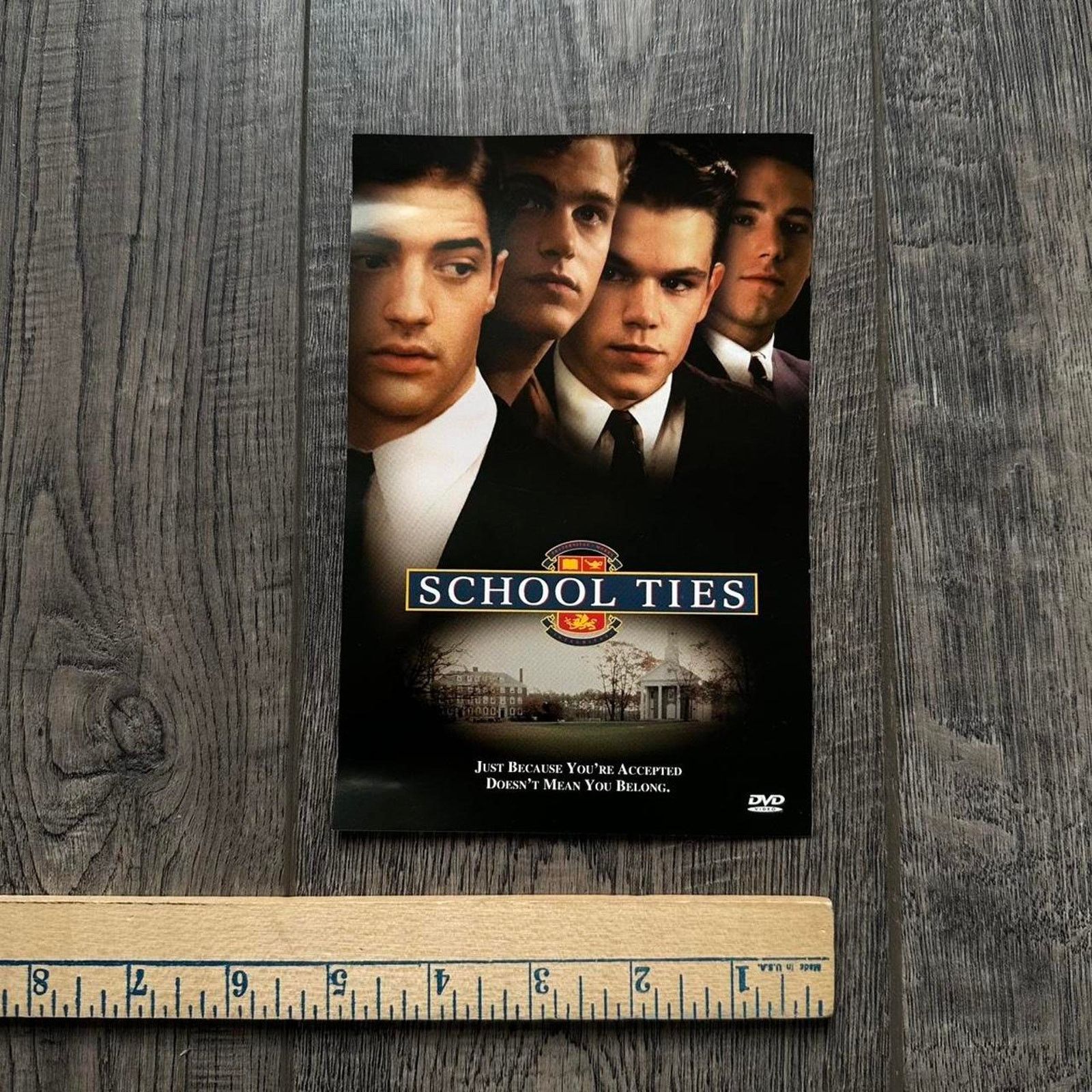 Vintage Vintage 1992 90s School Ties Mini Movie Promo DVD Poster Size ONE SIZE - 3 Thumbnail