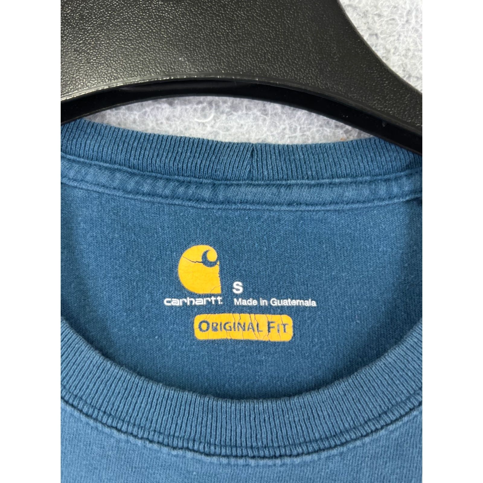 Carhartt VINTAGE Carhartt Shirt Mens S Blue Long Sleeve Crew Neck K231 Pocket Cotton Shirt Adult Small Blue Logo Work American 90s Shirts Mens Size US S / EU 44-46 / 1 - 3 Thumbnail