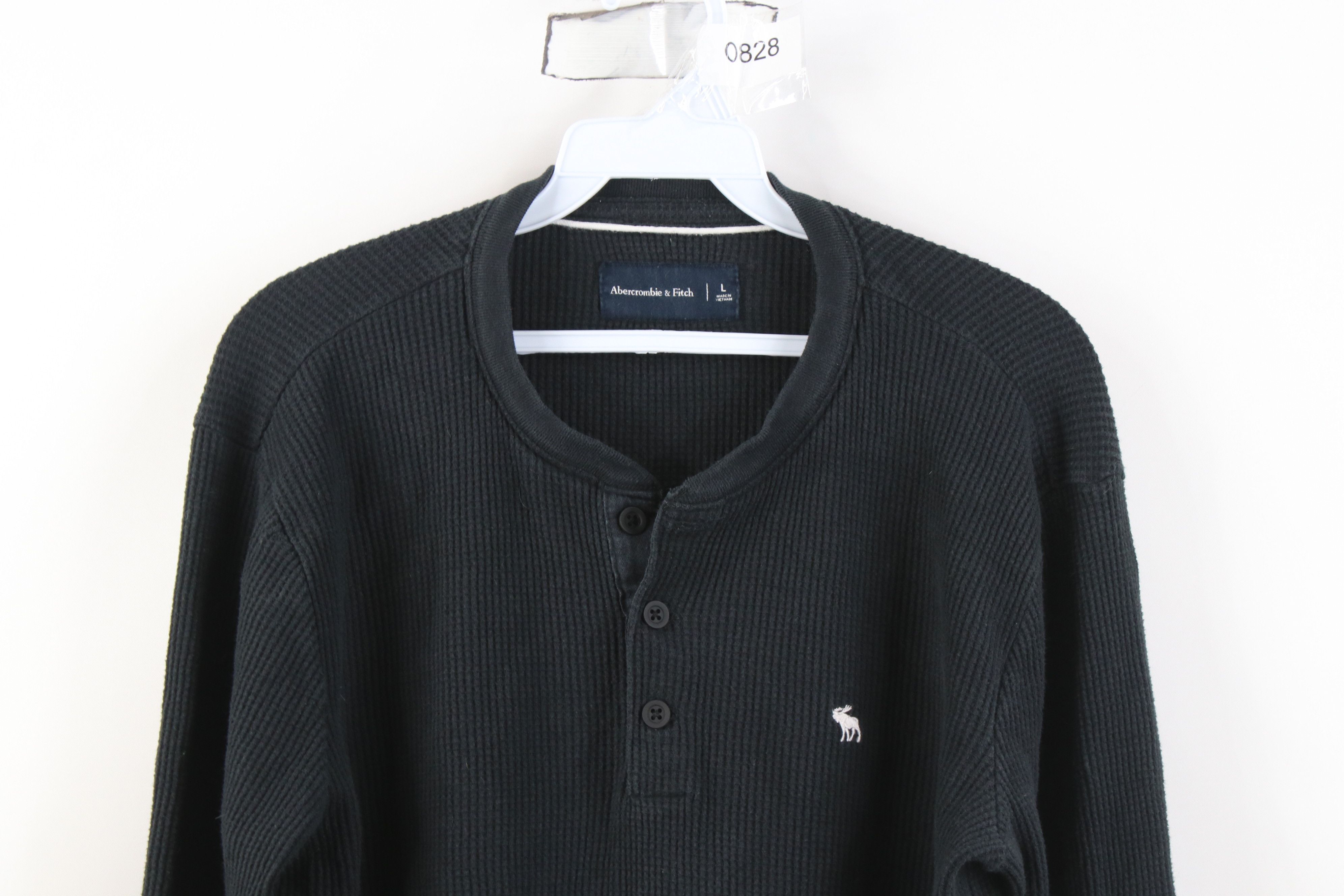 Abercrombie & Fitch Vintage Y2K Abercrombie & Fitch Waffle Knit Henley T-Shirt Size US L / EU 52-54 / 3 - 2 Thumbnail
