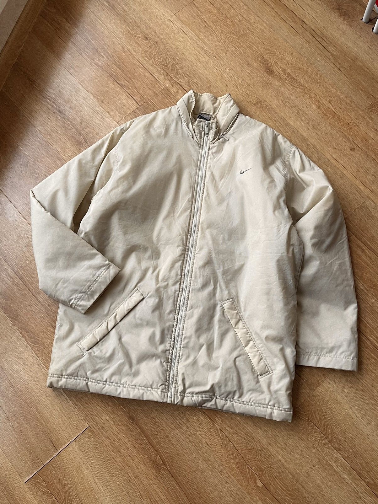 Nike 90s Vintage Nike Swoosh Logo Raincoat Puffer Jacket Full Zip Size US L / EU 52-54 / 3 - 6 Thumbnail