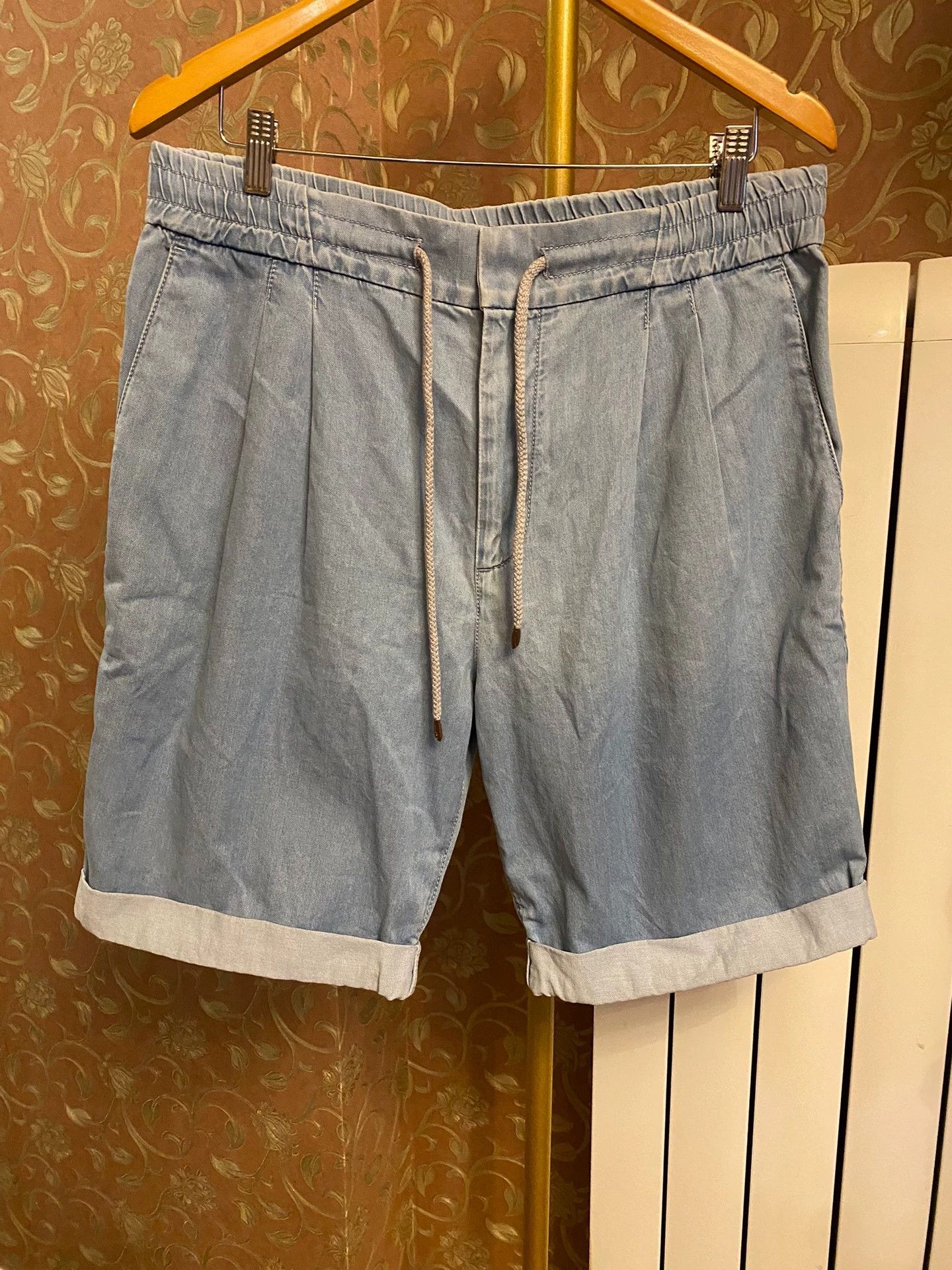 Brunello Cucinelli BRUNELLO CUCINELLI Denim Bermuda Work Shorts Size 50 Size US 34 / EU 50 - 1 Thumbnail