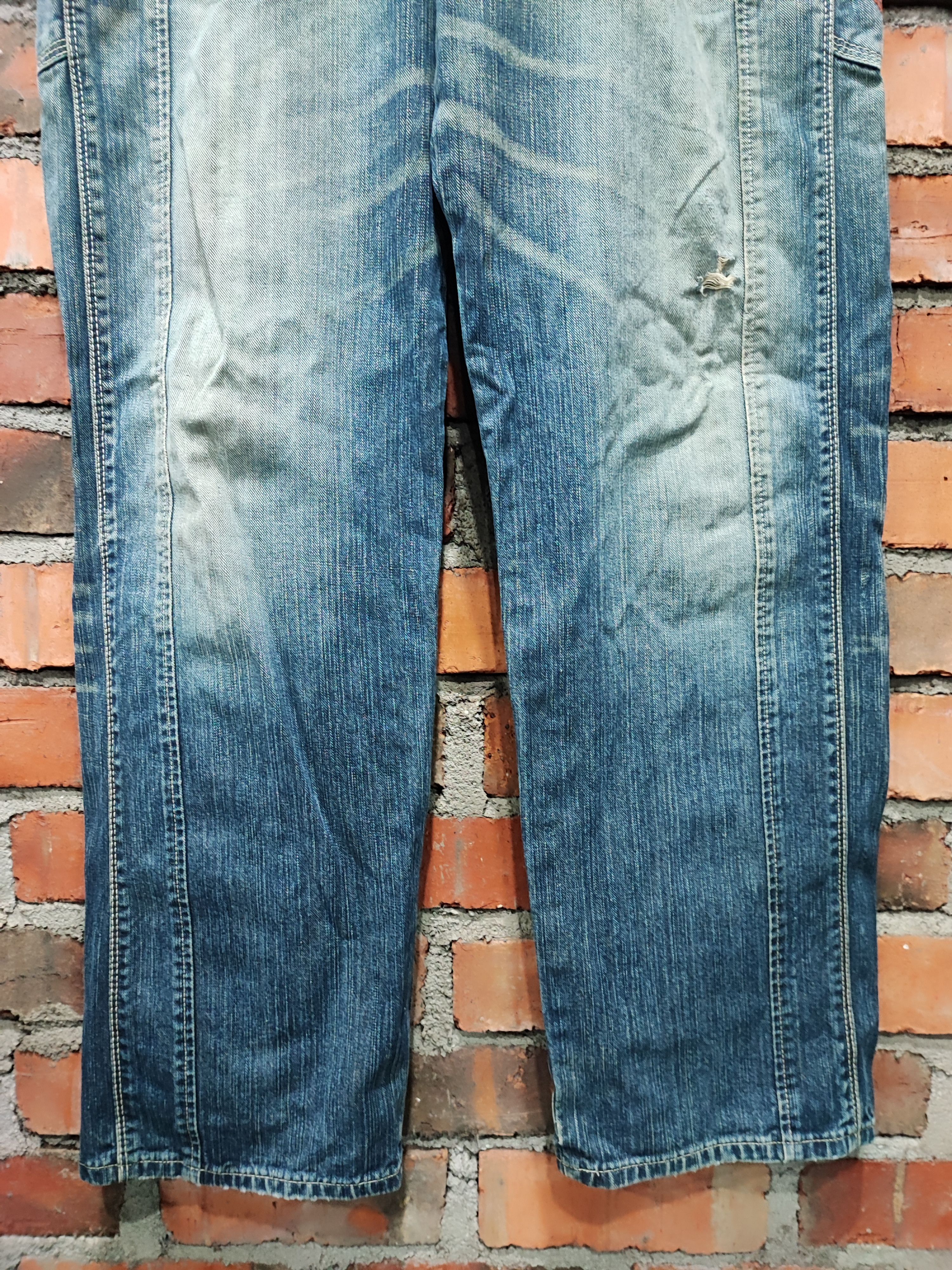 Number (N)ine Vintage Edwin XV Distressed Denim Baggy Pants Size US 35 - 4 Thumbnail