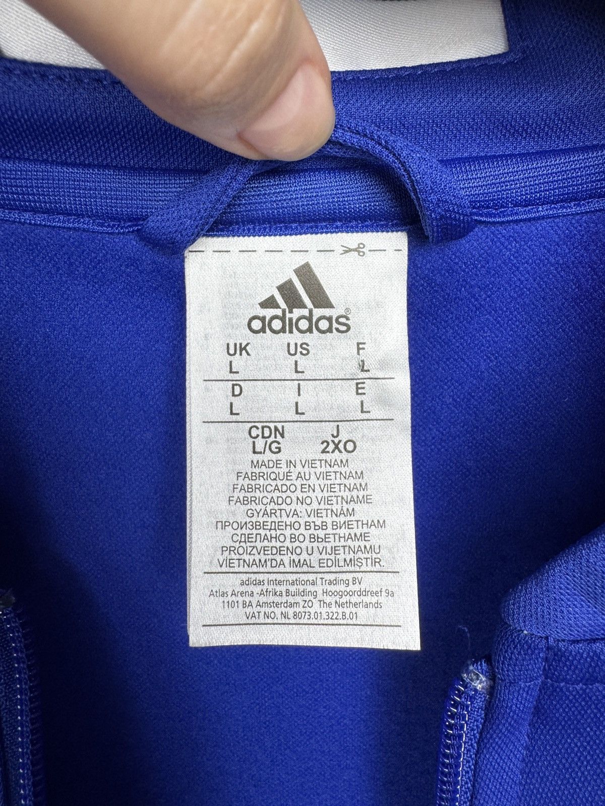 Adidas Adidas Chelsea Anthem soccer football blue track top jacket Size US L / EU 52-54 / 3 - 10 Thumbnail