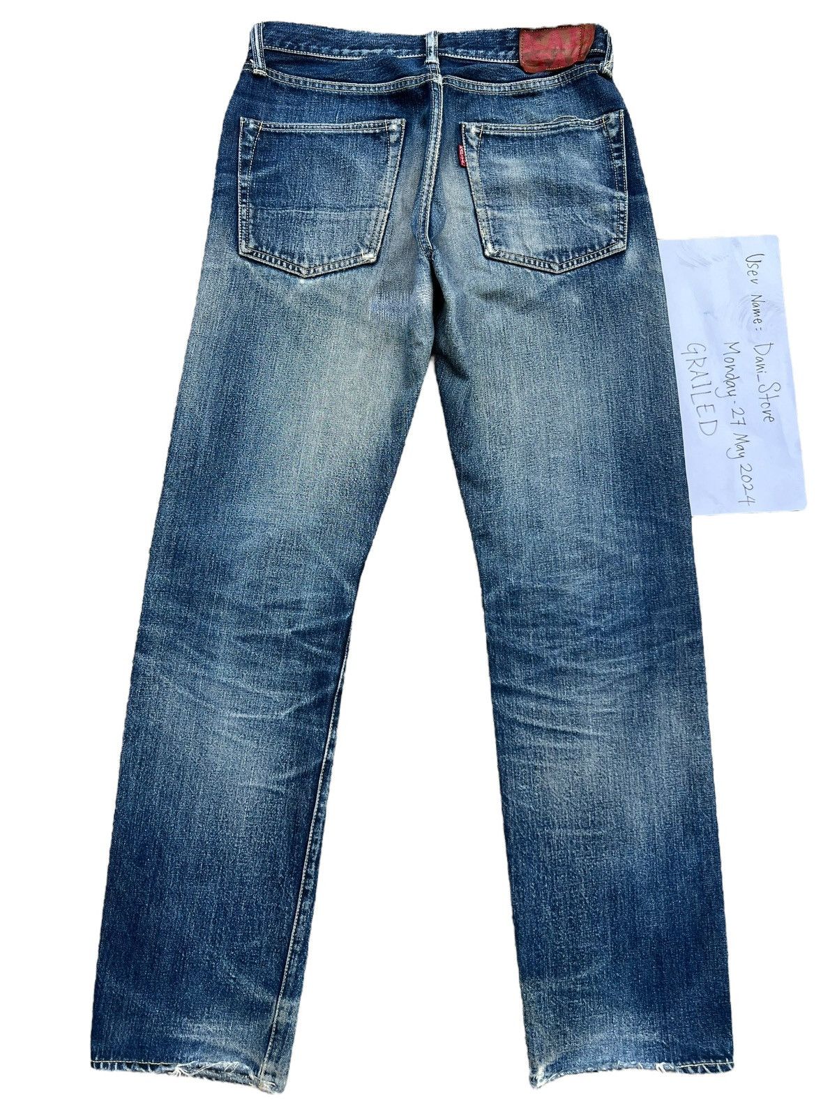 Kapital Kountry Vintage Kapital Distressed Straight Cut Denim Jeans 31x32 Size US 31 - 2 Thumbnail