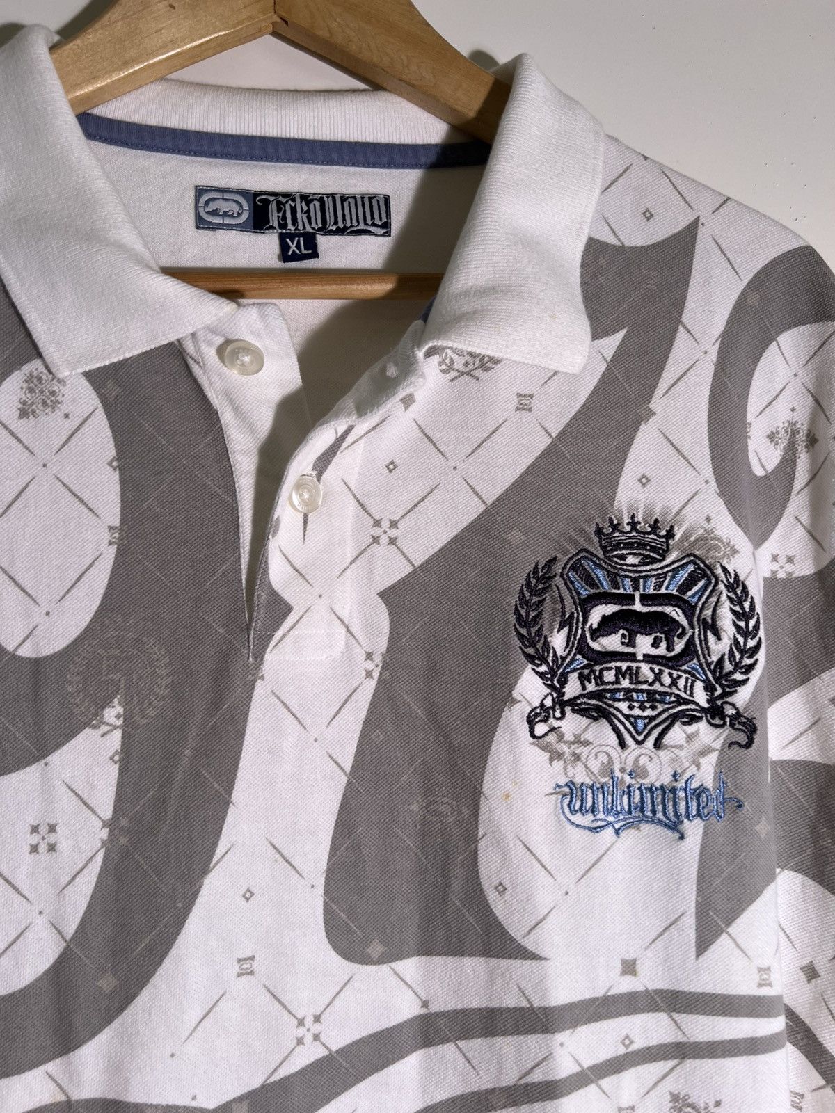 Vintage Y2K 2000’s VTG Vintage Ecko Unltd Streetwear Goth Retro Polo Size US XL / EU 56 / 4 - 5 Thumbnail