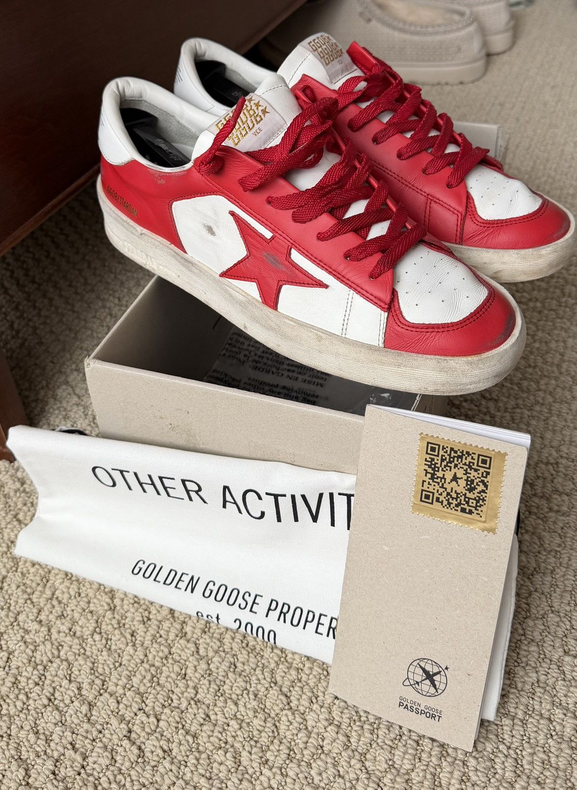 Golden Goose Golden Goose Stardan Red Size US 10 / EU 43 - 1 Thumbnail
