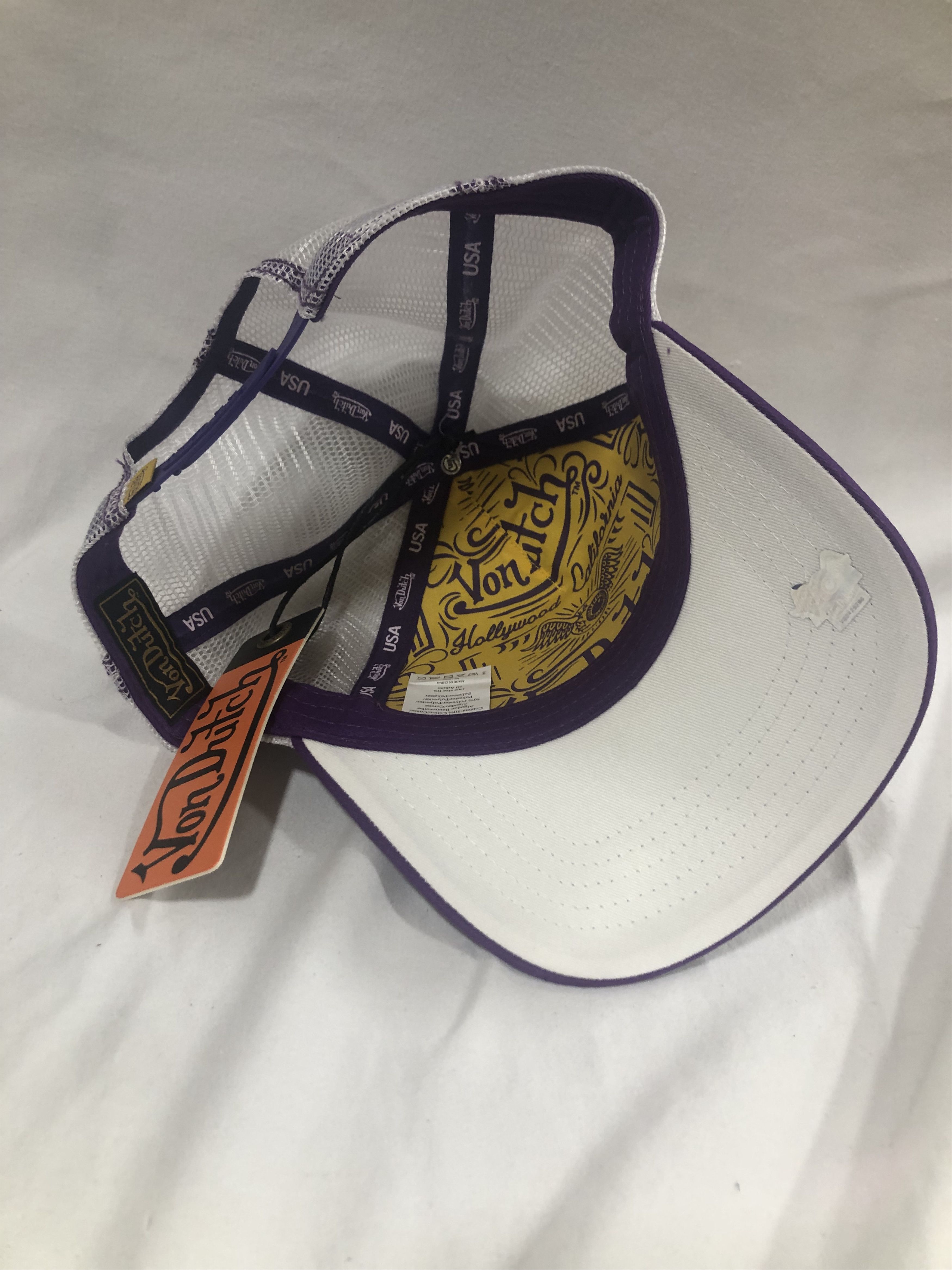 Von Dutch Von Dutch Purple/Yellow Trucker Hat (VH32) Size ONE SIZE - 3 Thumbnail