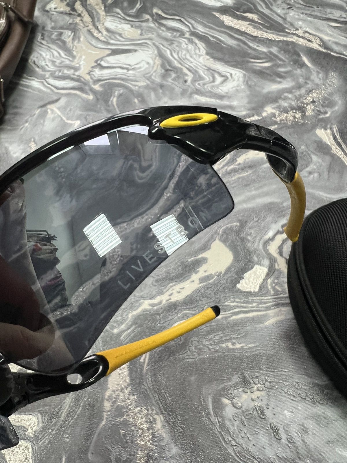 Oakley × Vintage Vintage Oakley 00s Radar Lock Black Futuristic Sunglasses Size ONE SIZE - 5 Thumbnail
