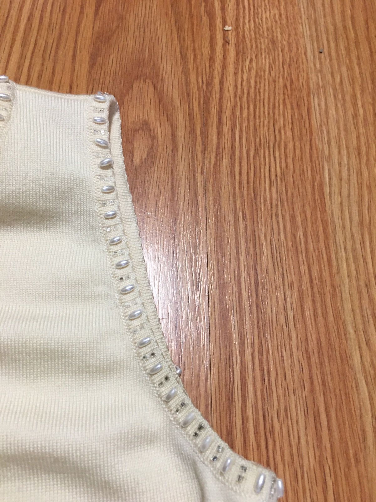 Escada ESCADA Beige Pure Wool Sleeveless Knit Top Size EU 38 Size S / US 4 / IT 40 - 11 Thumbnail