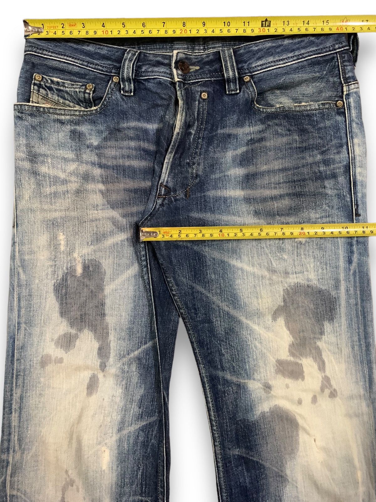 Diesel Vintage Diesel Industry Safado Bleached Grunge Ripped Jeans Size US 32 / EU 48 - 15 Thumbnail