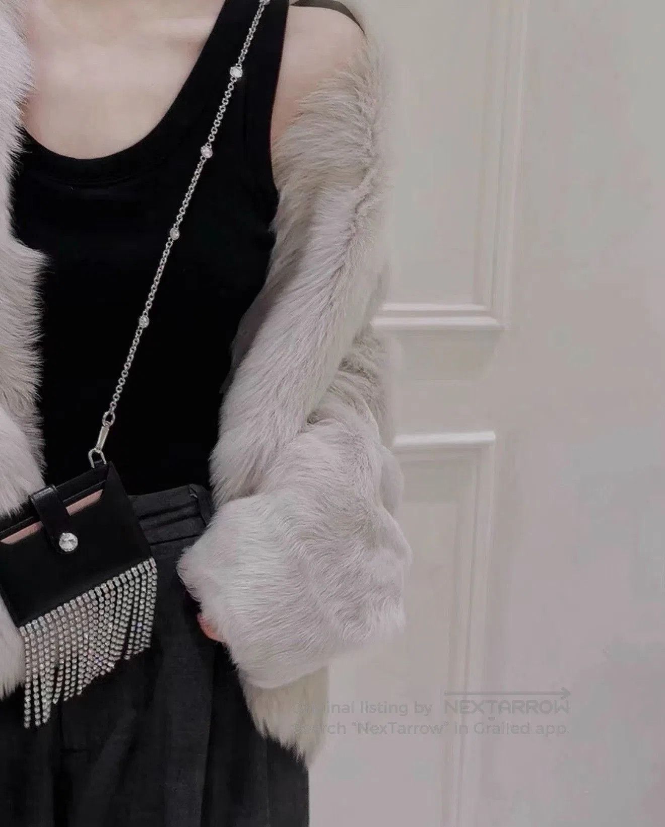 Miu Miu Miumiu Crystal Tassel Chain Crossbody Card Case. Size ONE SIZE - 5 Thumbnail
