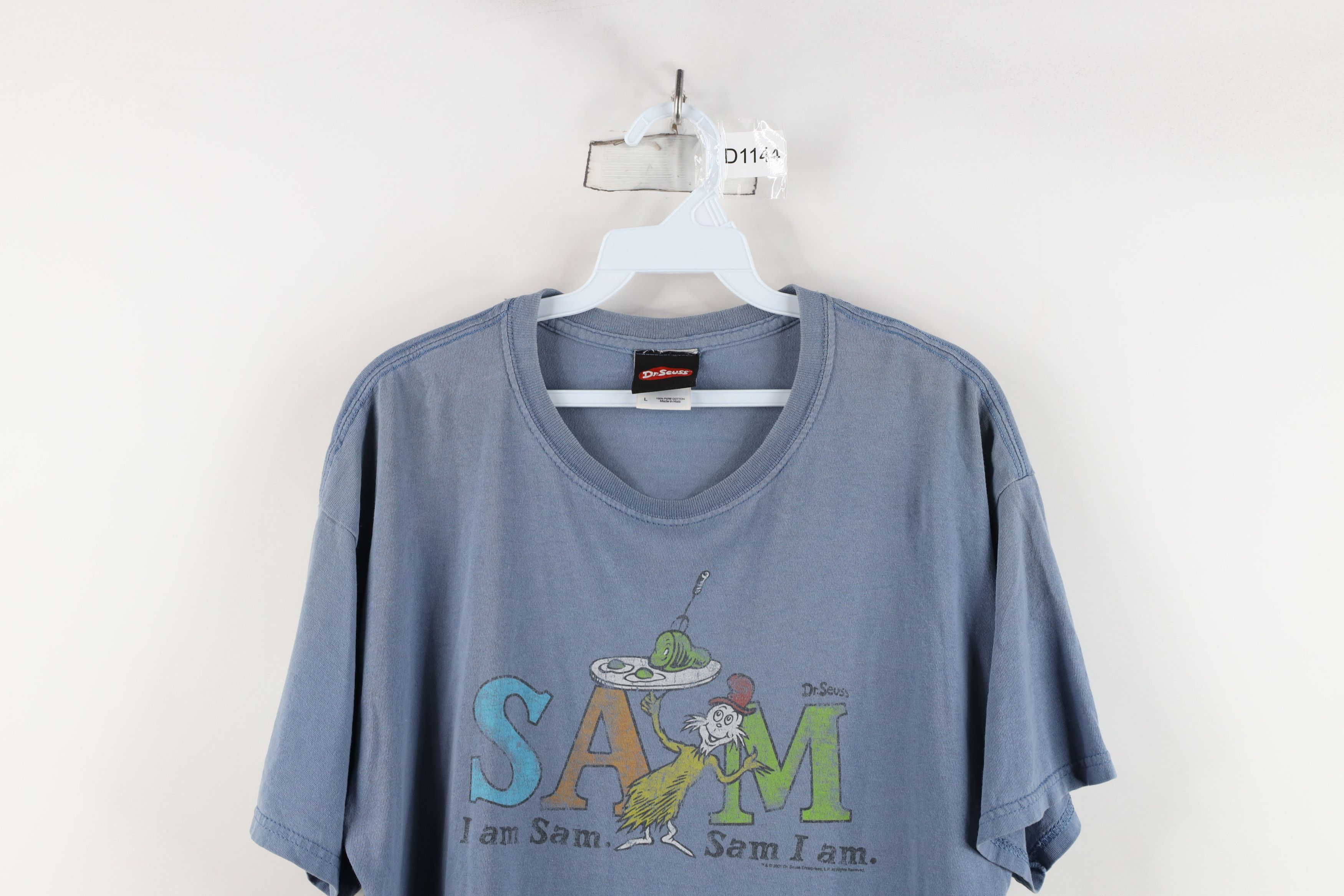 Vintage Vintage Y2K Dr Seuss Sam I Am Short Sleeve T-Shirt Blue Size US L / EU 52-54 / 3 - 2 Thumbnail
