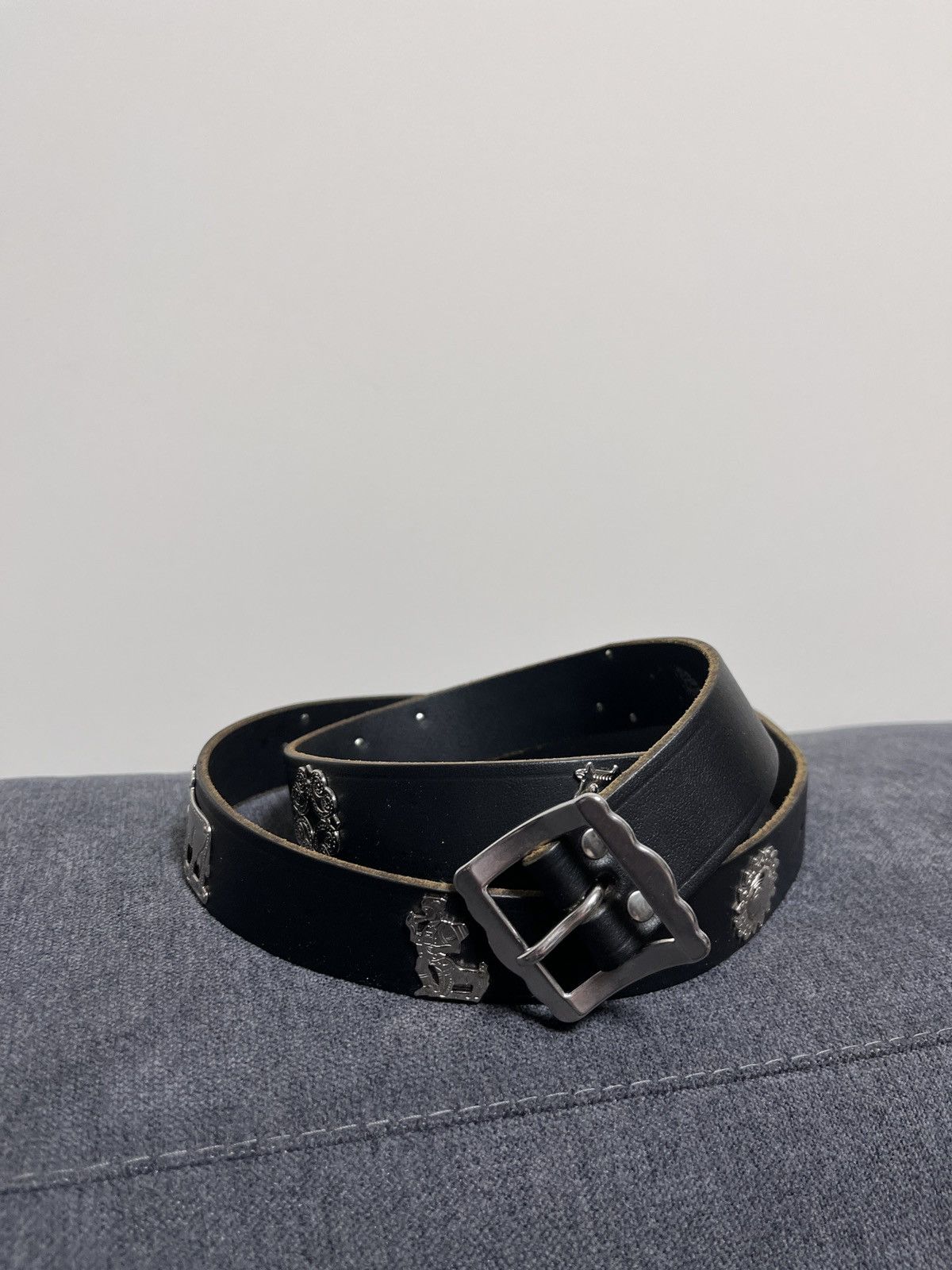 Cowboy Equipment × Vintage Etro Style Vintage Swiss Leather Cows Belt Size ONE SIZE - 15 Thumbnail