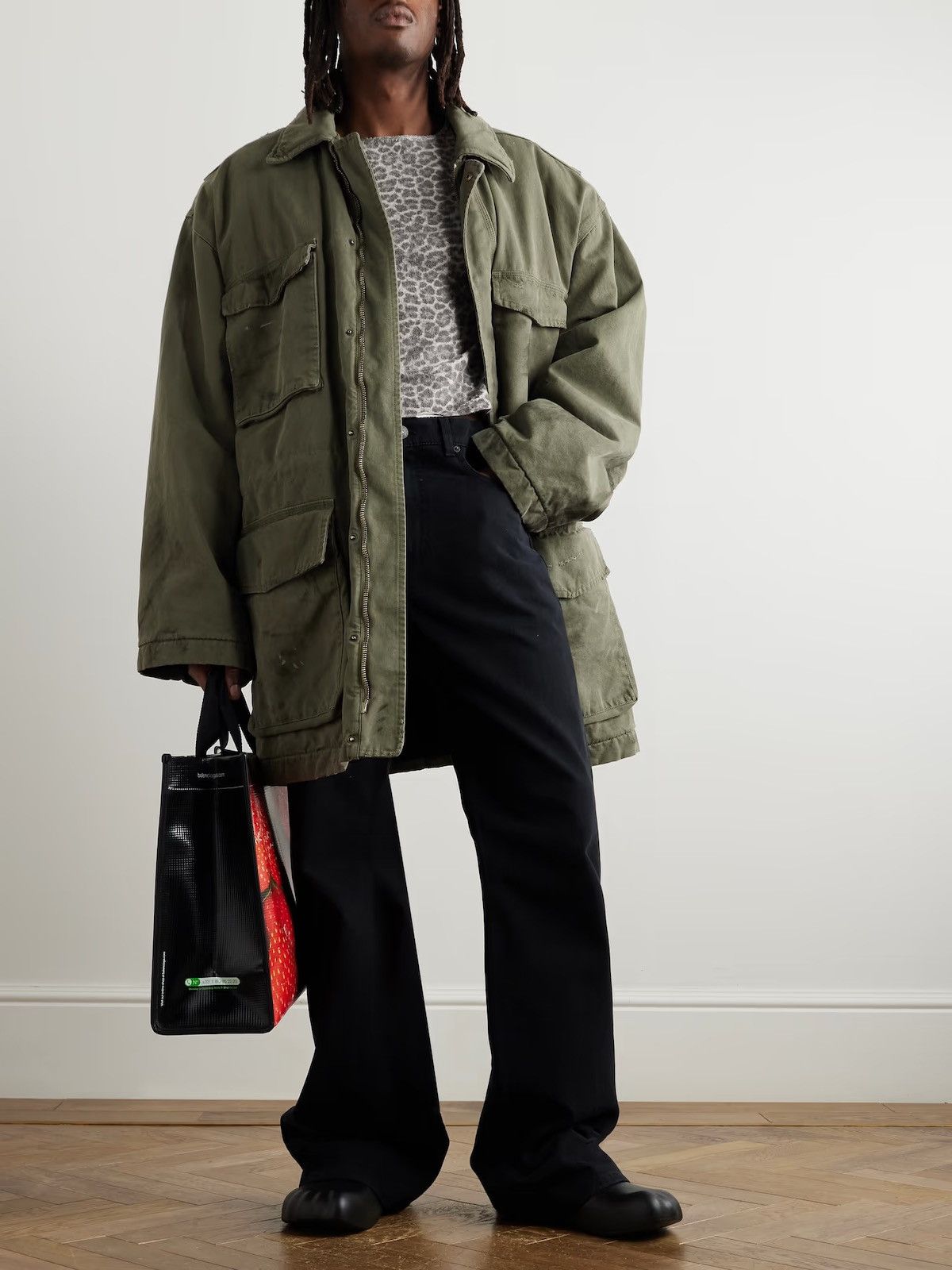 Balenciaga 💥$6.5K VALUE💥Distressed Cotton-Canvas Coat Size US L / EU 52-54 / 3 - 2 Thumbnail