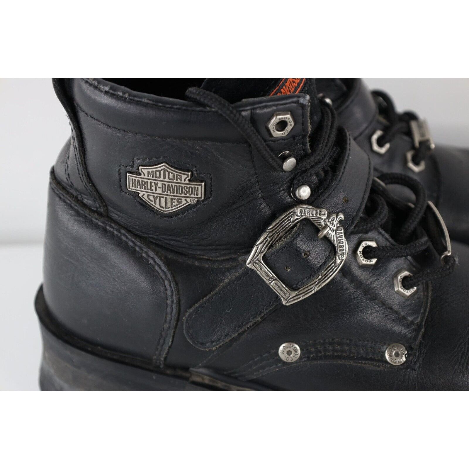 Vintage Vintage 90s Harley Davidson Distressed Leather Boots Size US 8 / IT 38 - 6 Thumbnail