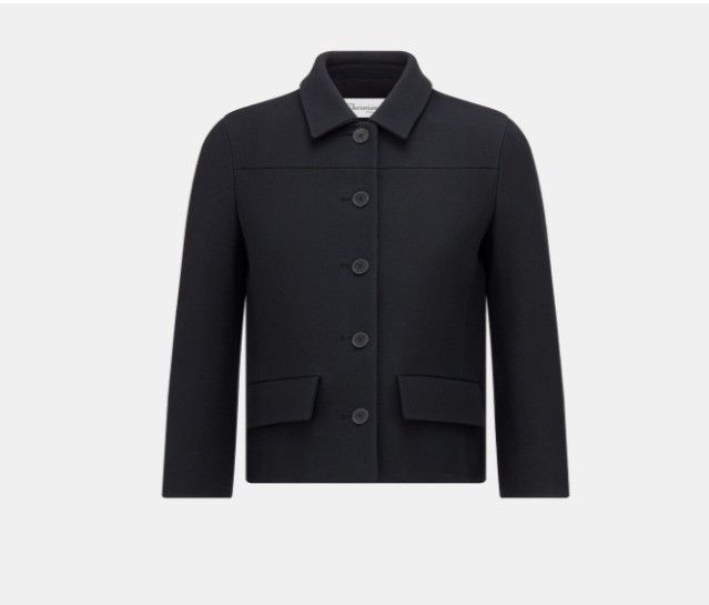 Dior o1w1db10425 221V07A1 Cropped Jacket in Black Size L / US 10 / IT 46 - 1 Thumbnail