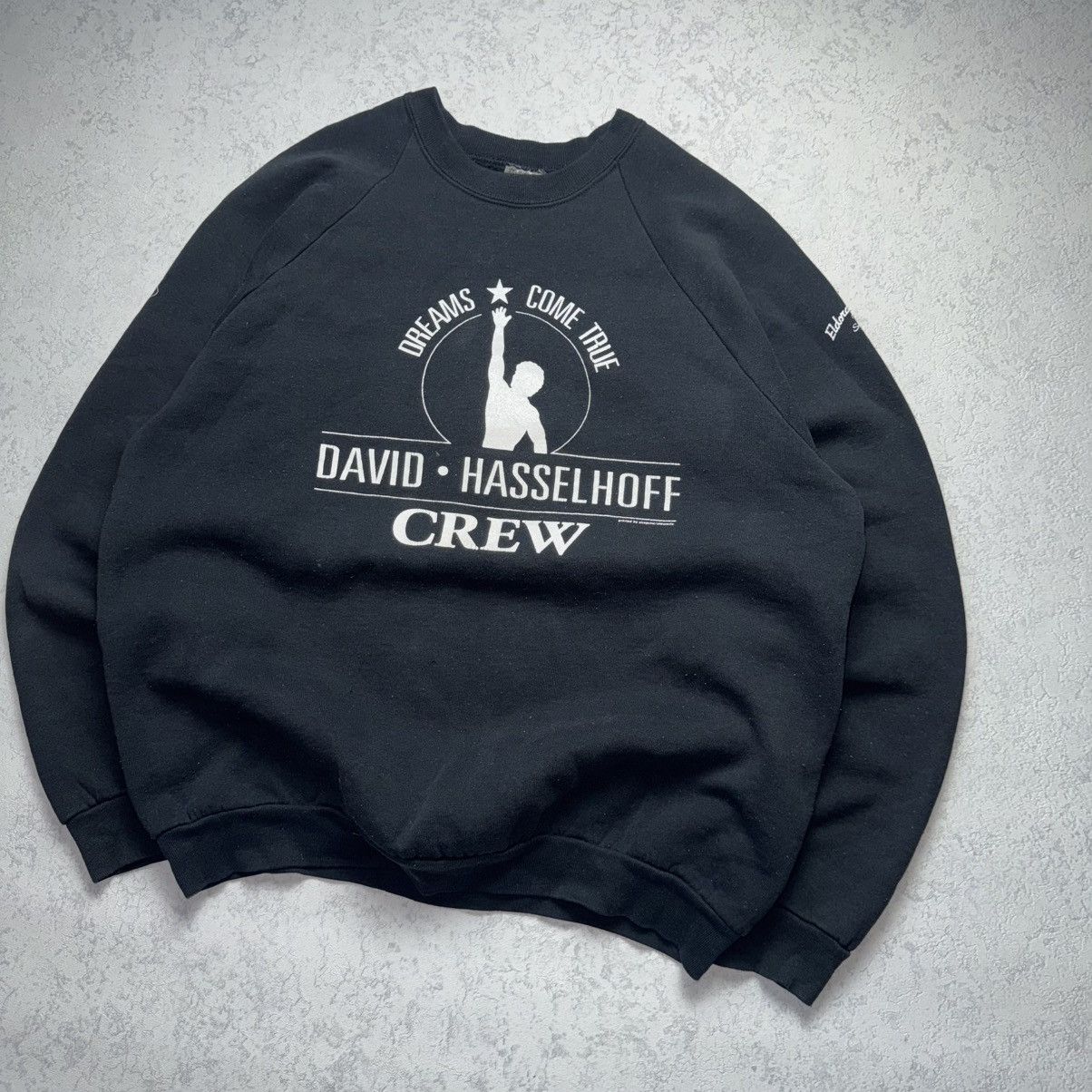 Band Tees Rare Vintage 90s David Hasselhoff Tour CREW Sweatshirt Size US L / EU 52-54 / 3 - 2 Thumbnail