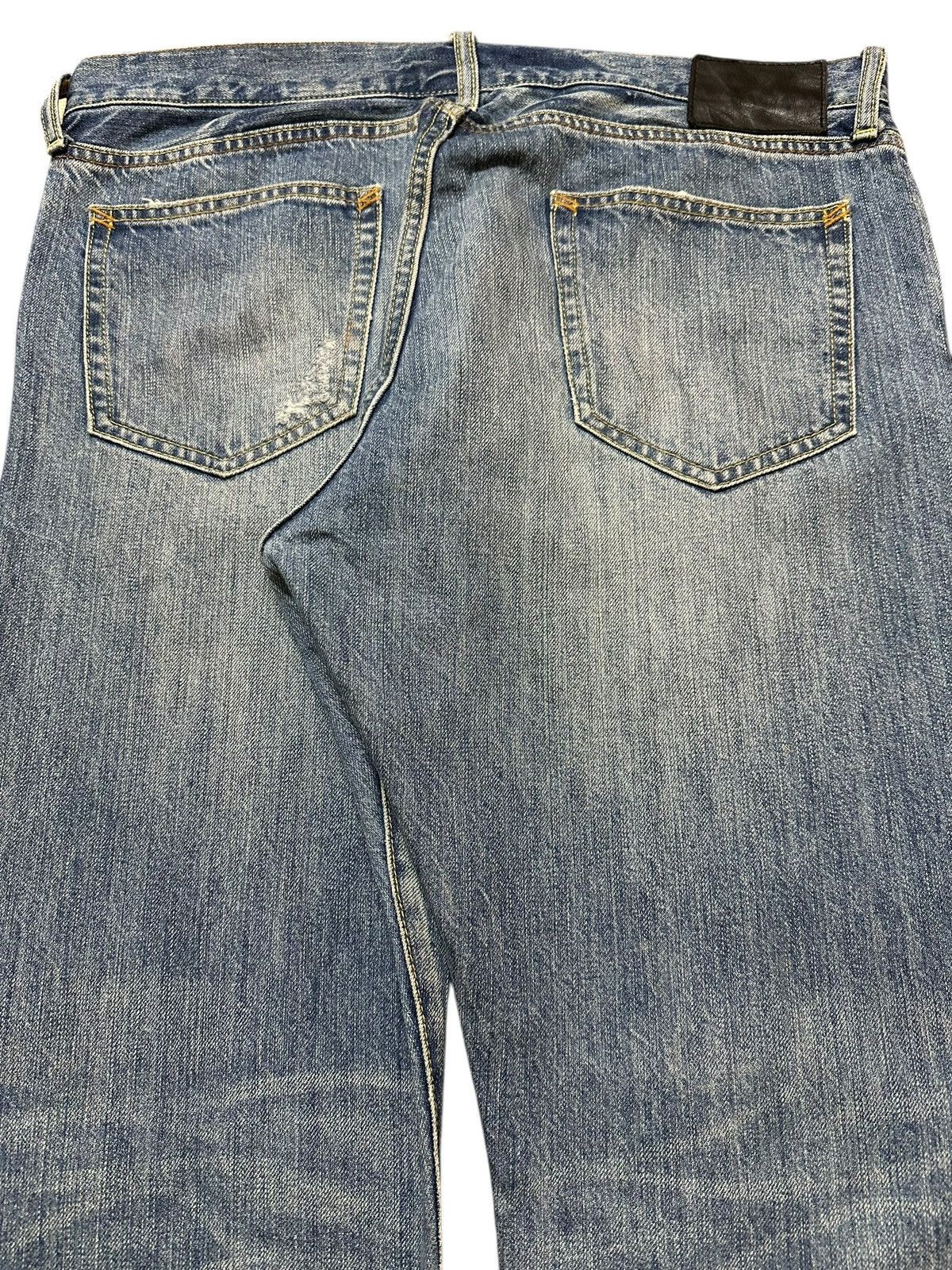 14th Addiction Vintage Japanese Brand Blue Faded Wash Distressed Jeans Size US 34 / EU 50 - 6 Thumbnail