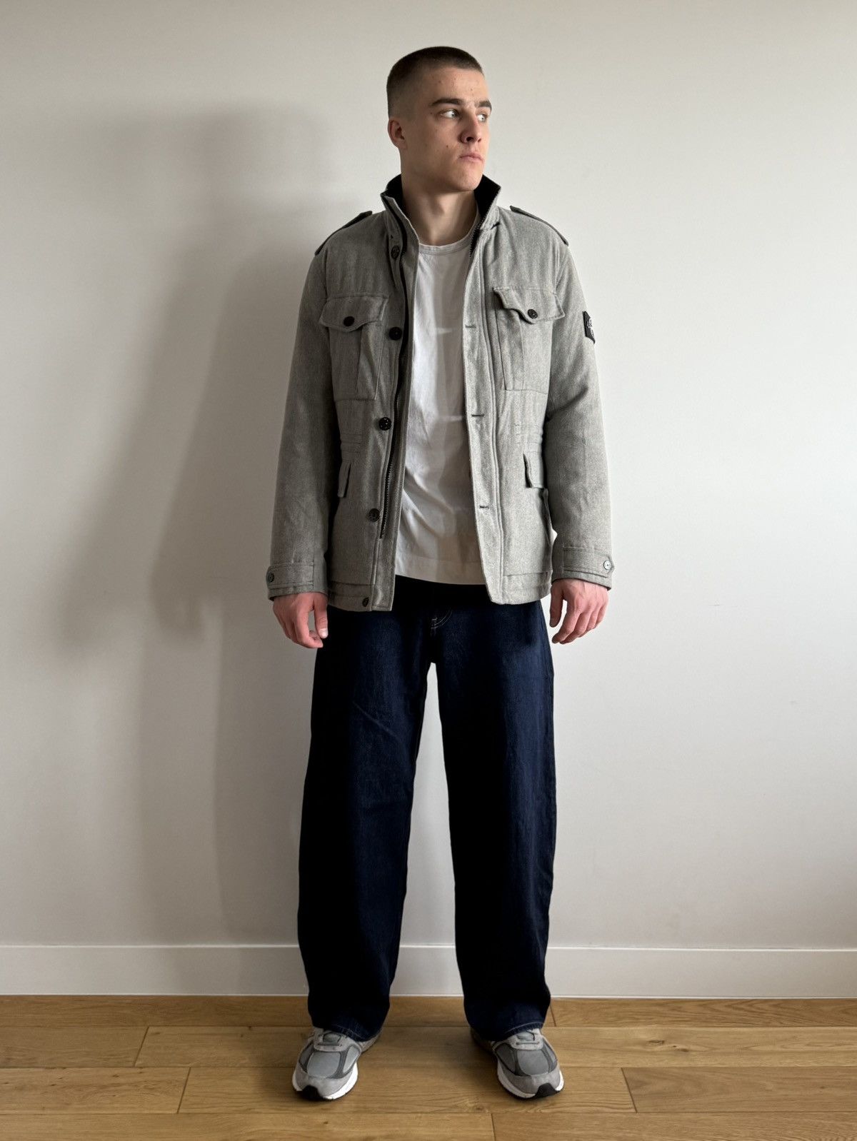 Stone Island Stone Island Grey Ice Jacket Wool Blend Men’s Medium Size Size US M / EU 48-50 / 2 - 2 Thumbnail