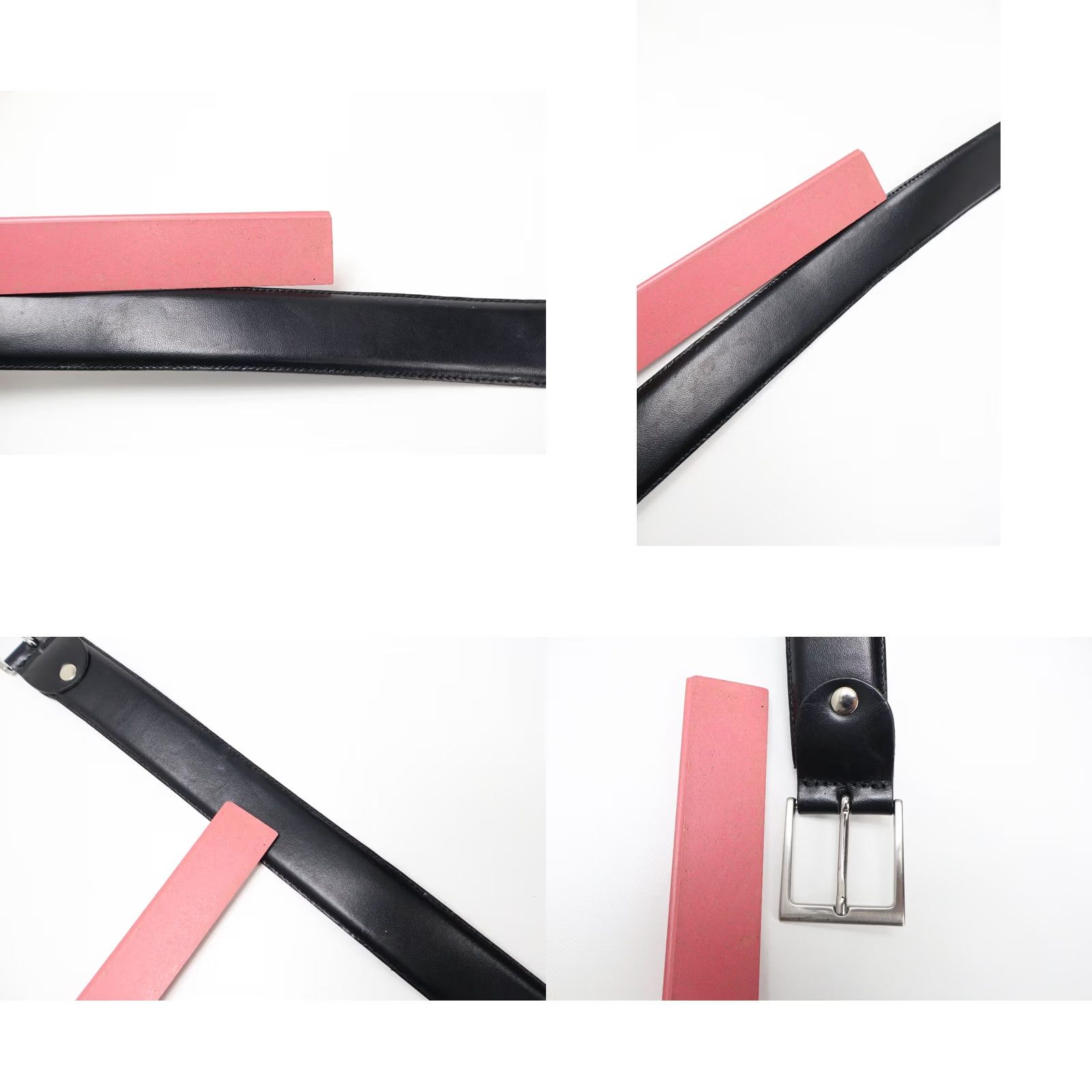 Suitsupply SUITSUPPLY Belt Men's 105/42 Pure Black Leather Buckle Size ONE SIZE - 8 Thumbnail