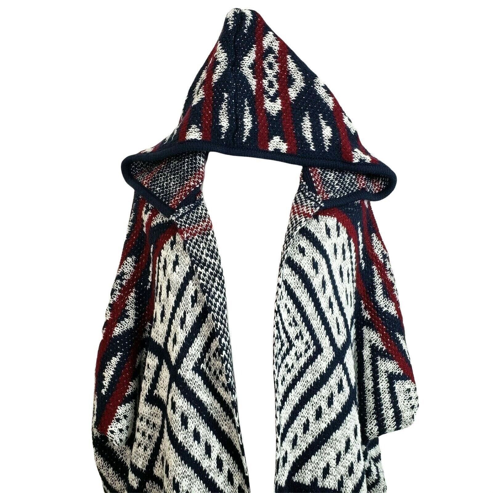 Anthropologie Elodie Oversize Open Cardigan Womens Small Fringe Hooded Size S / US 4 / IT 40 - 1 Thumbnail