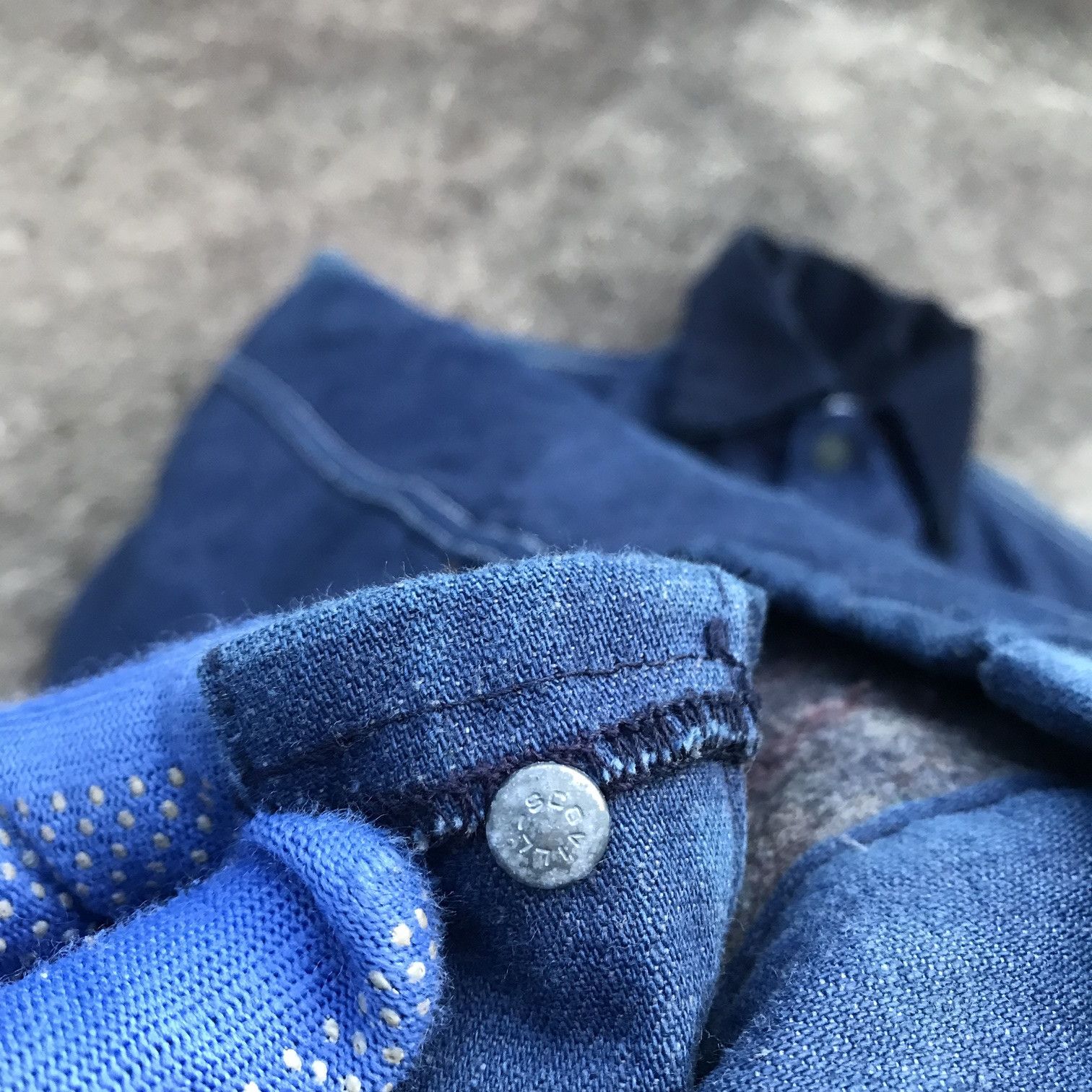Edwin × Vintage Vintage 80s Edwin denim chore jacket inner blanket sunfaded Size US S / EU 44-46 / 1 - 5 Thumbnail