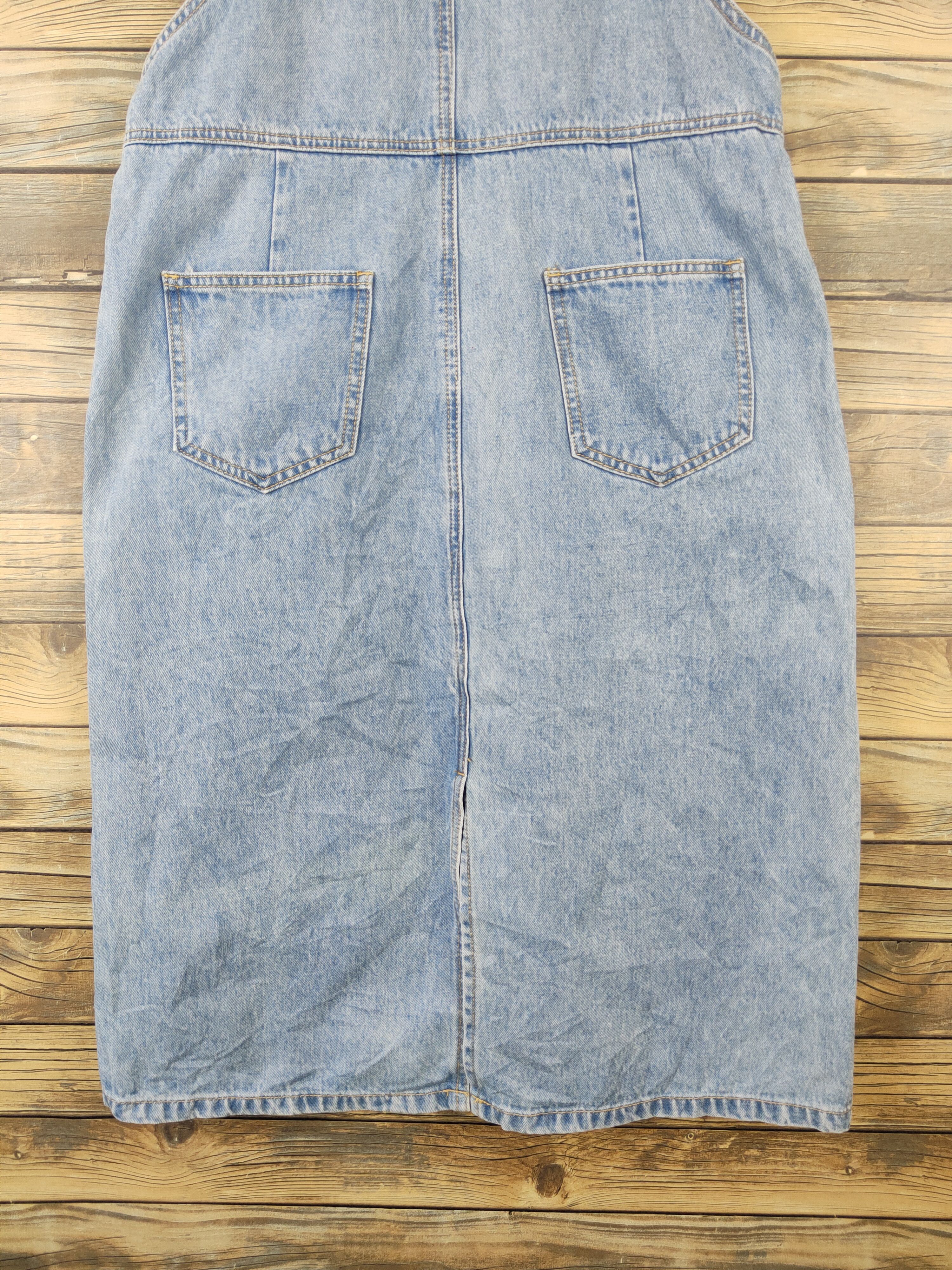 Japanese Brand × Vintage Vintage Japanese Brand Light Blue Denim Skirt Jumpsuits Size 33" - 8 Thumbnail