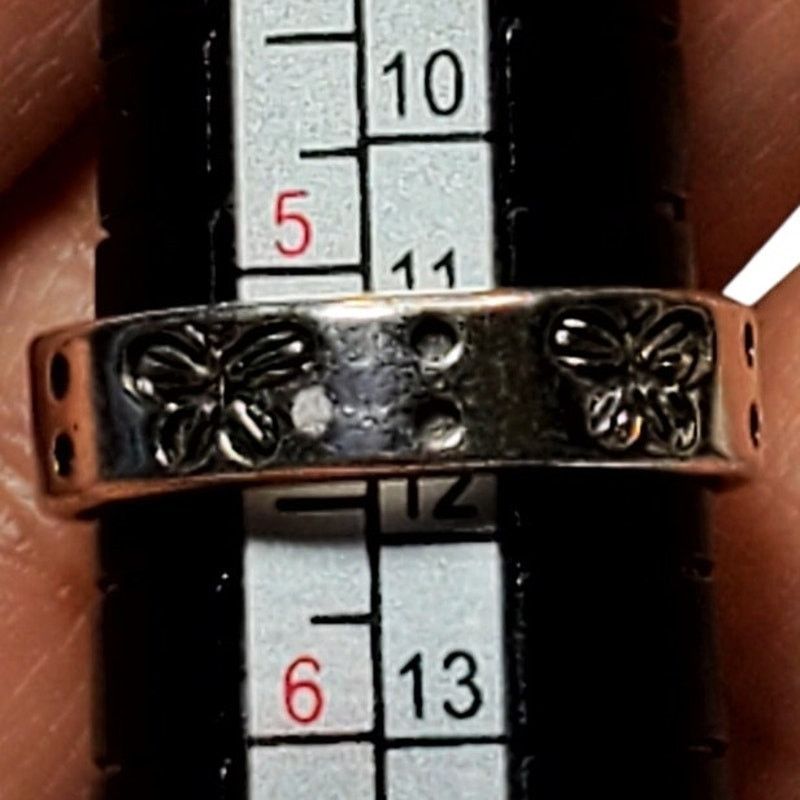 Other 925 Silver Butterfly Design Ring Sz 5.5 Unsigned Minimalist Size ONE SIZE - 1 Thumbnail