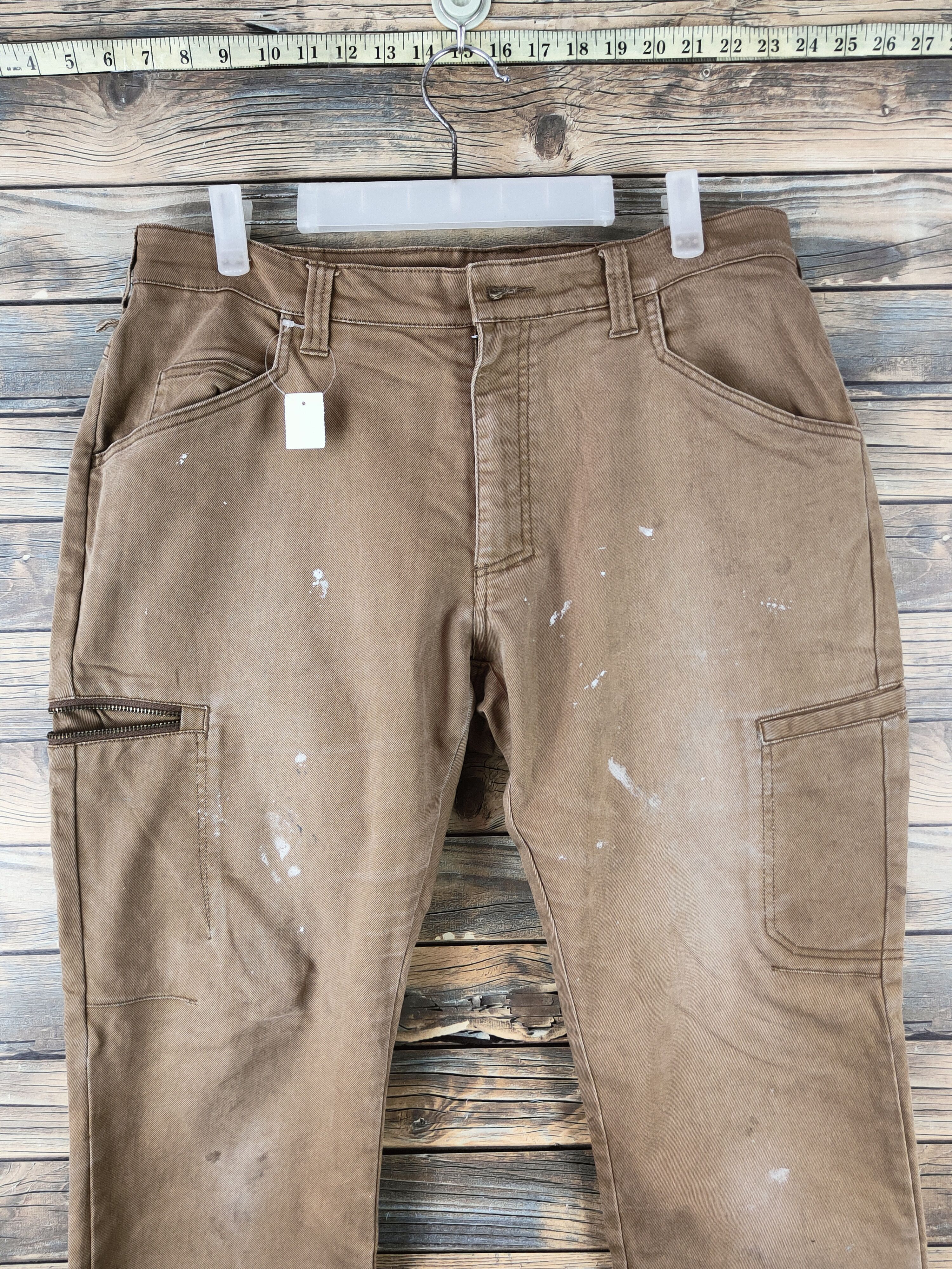 Japanese Brand DL Fine Assist Brown Multipocket Cargo Pants #46-322 Size US 34 / EU 50 - 2 Thumbnail