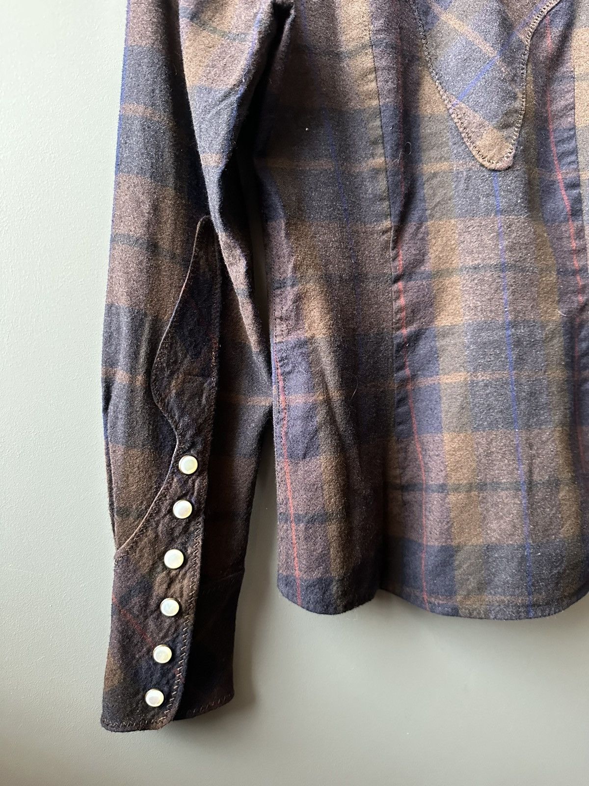 Dolce & Gabbana Dolce & Gabbana Western Wool Check Shirt Size 38 Size XS / US 0-2 / IT 36-38 - 6 Thumbnail