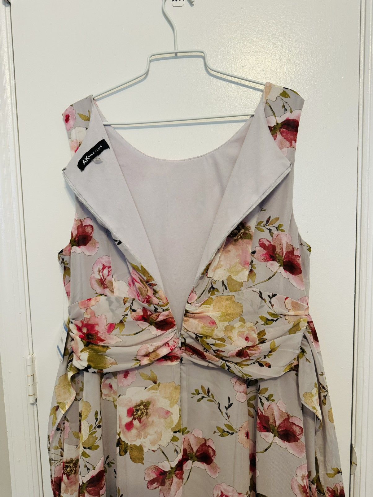 Anne Klein Anne Klein Silver Floral Multi Colored Dress XL Size XL / US 12-14 / IT 48-50 - 9 Thumbnail