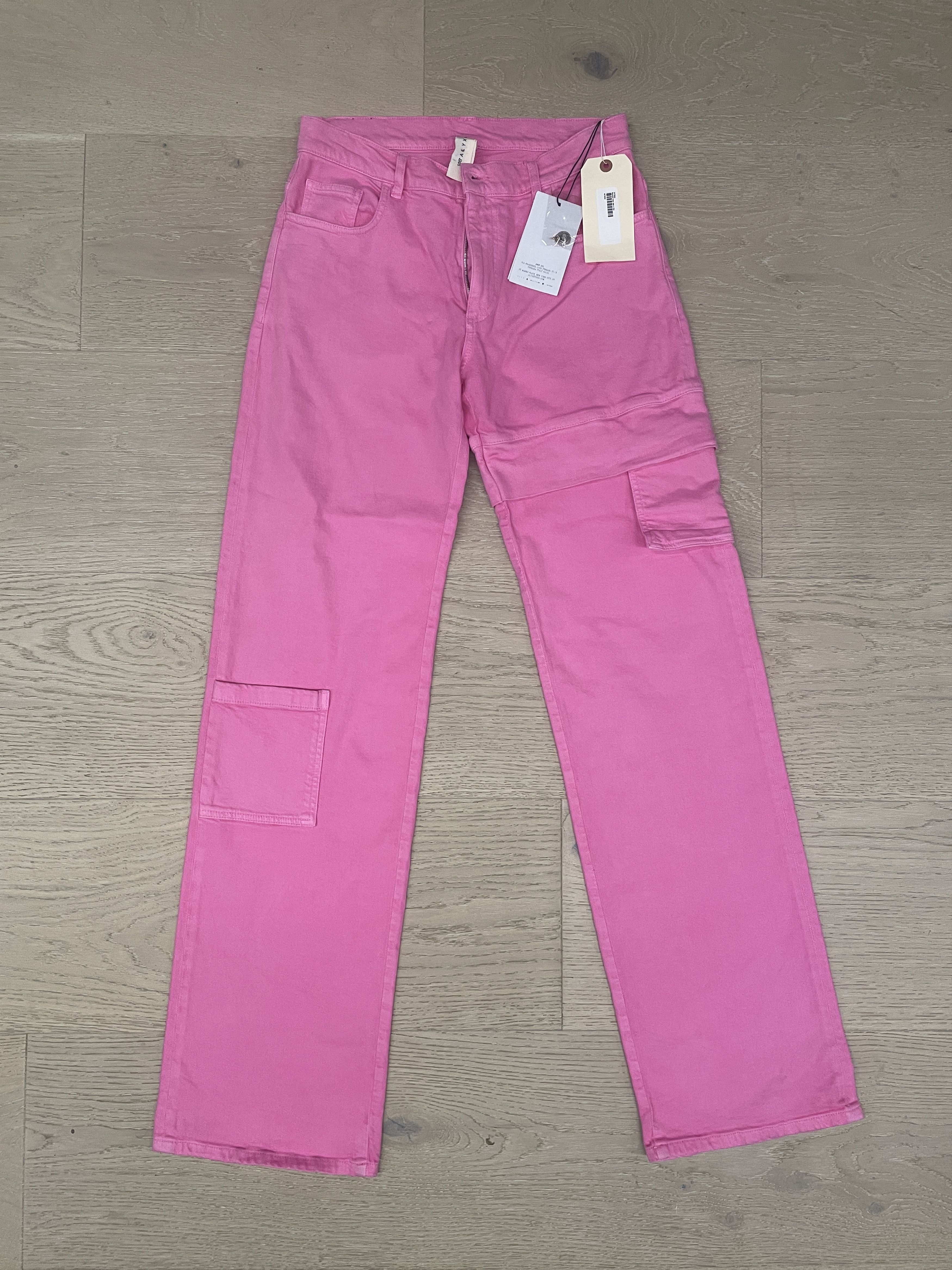 1017 ALYX 9SM 1017 ALYX 9SM Pink Oversized Denim Cargo Pants Small Size US 32 / EU 48 - 2 Thumbnail