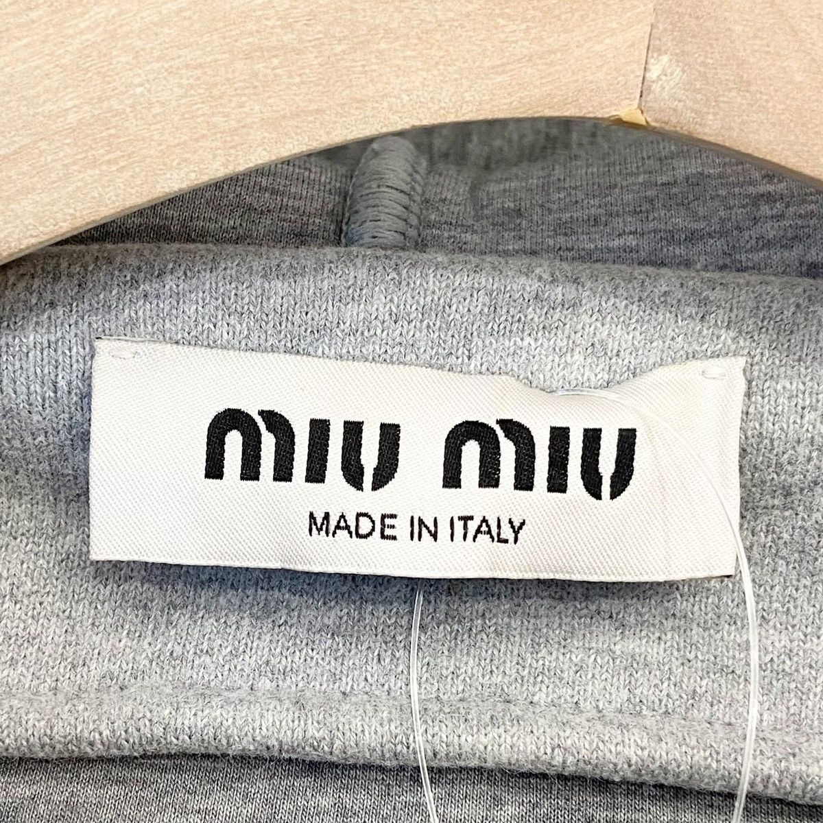 Miu Miu Miu Miu grey embroidered cotton zip hoodie Size XS / US 0-2 / IT 36-38 - 5 Thumbnail