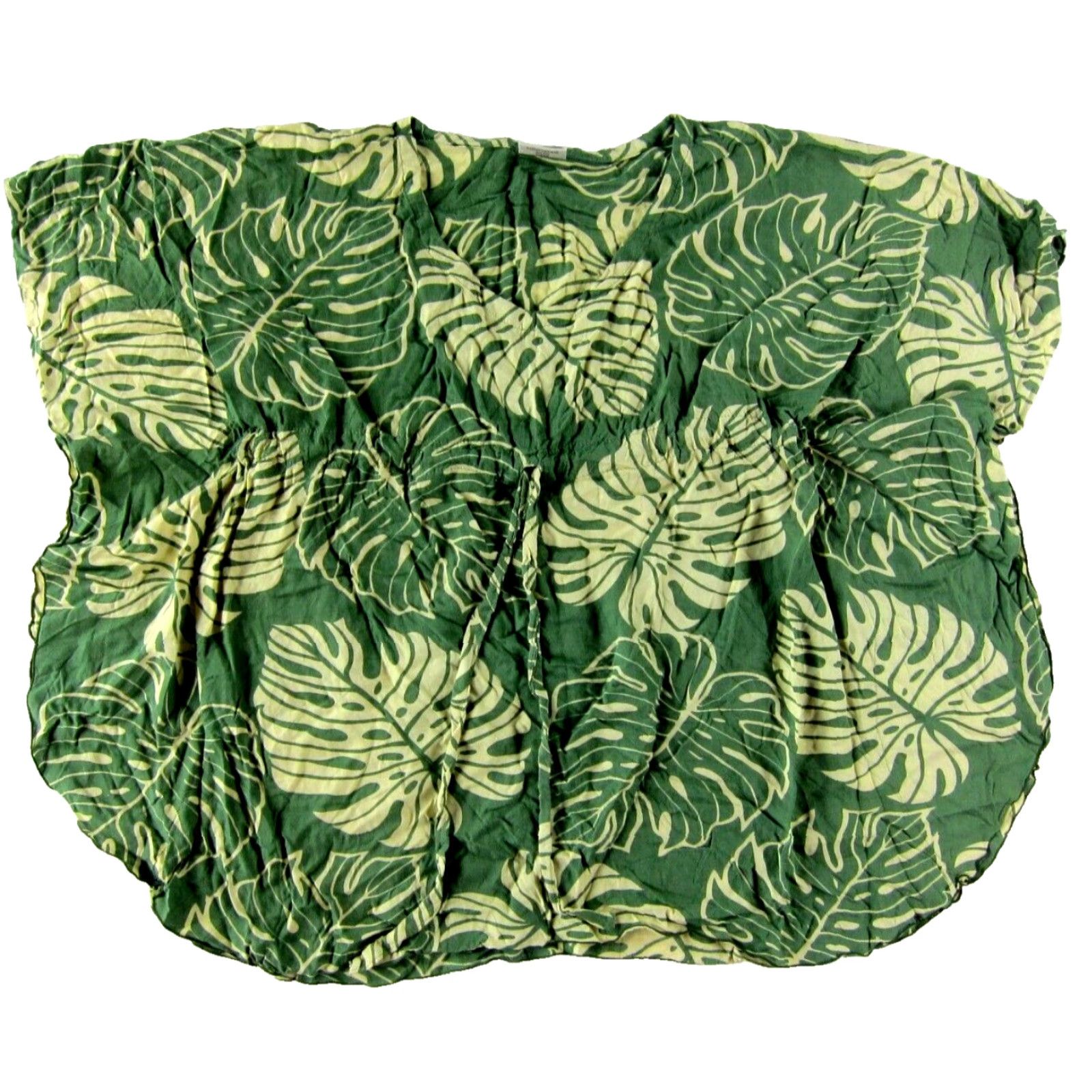 Vintage Napua Collection Blouse Tunic Hawaiian Floral Rayon Green Large Womens Size L / US 10 / IT 46 - 2 Thumbnail