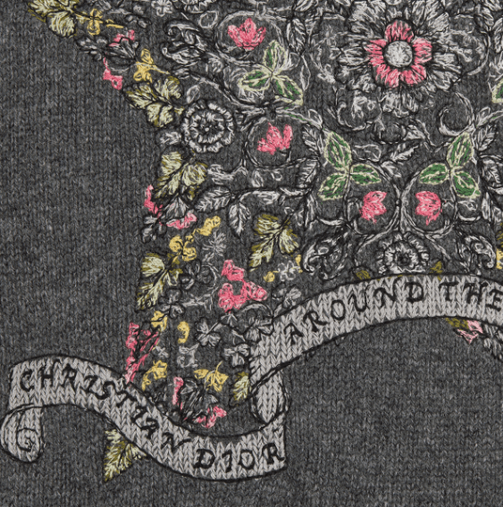 Dior o1w1db10326 514S57 Embroidered Sweater in Multicolor Size S / US 4 / IT 40 - 3 Thumbnail