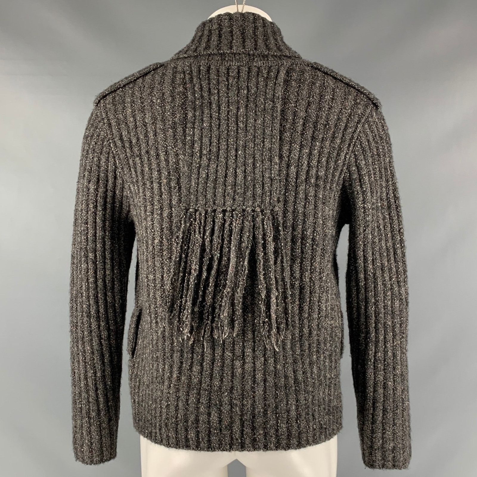 Craig Green CRAIG GREEN Size S Grey Wool Blend Shawl Sweater Size US S / EU 44-46 / 1 - 3 Thumbnail