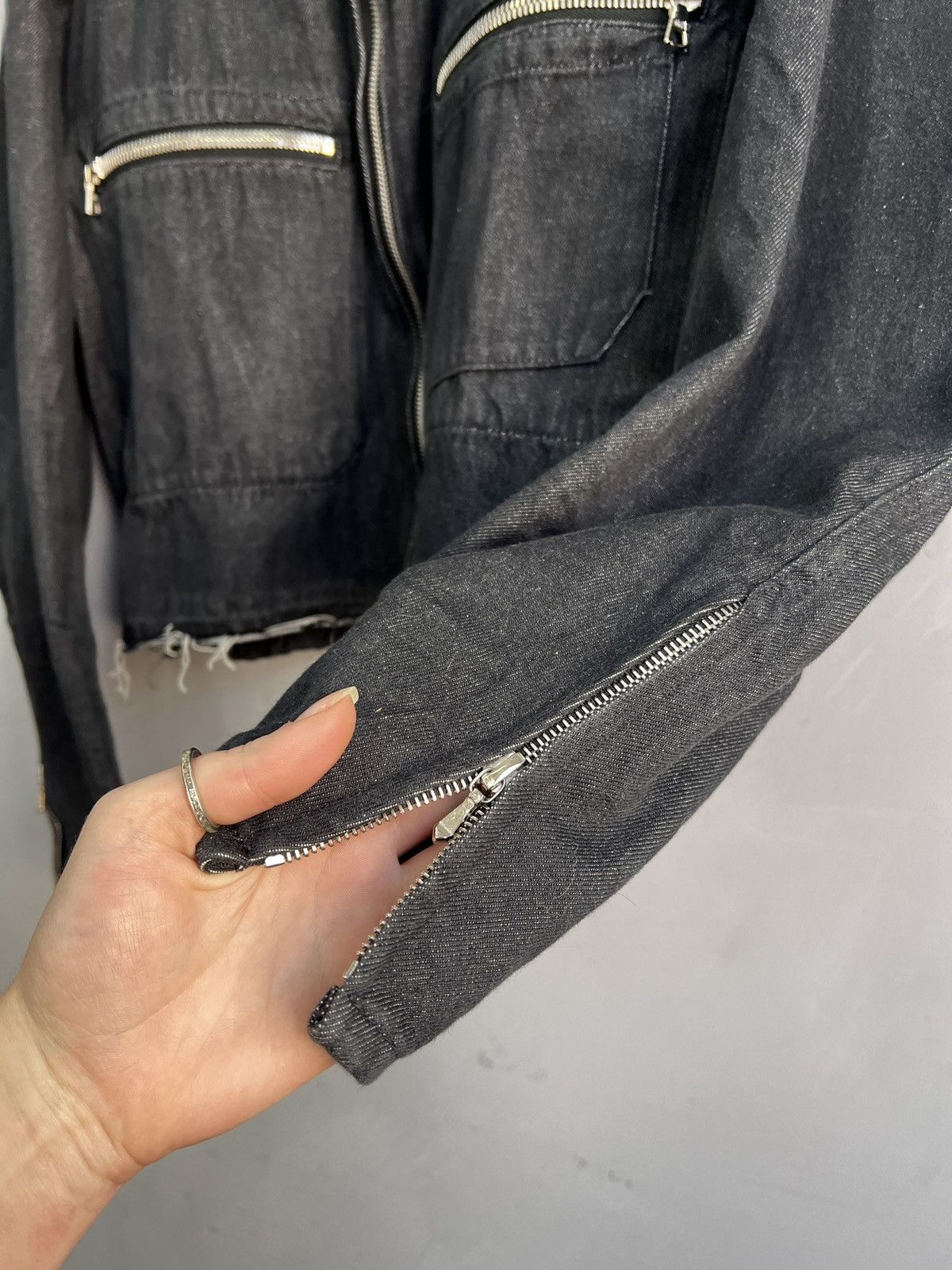 Le Laboureur Rare japanese cropped military army le leboureur riri zip Size US M / EU 48-50 / 2 - 6 Thumbnail