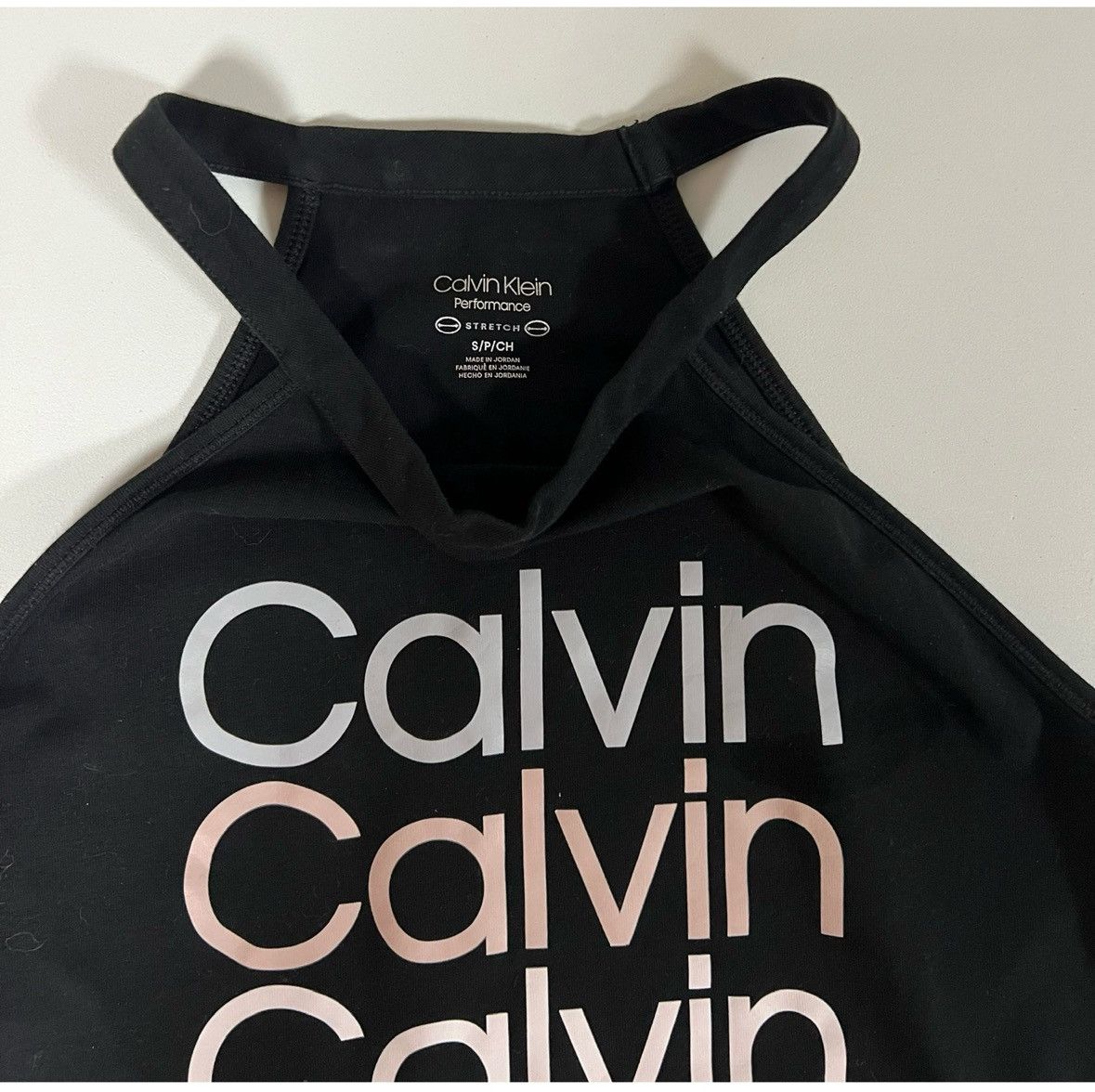 Calvin Klein Calvin Klein Graphic Halter Top Shirt Workout Tee Size S ✨ Size S / US 4 / IT 40 - 6 Thumbnail