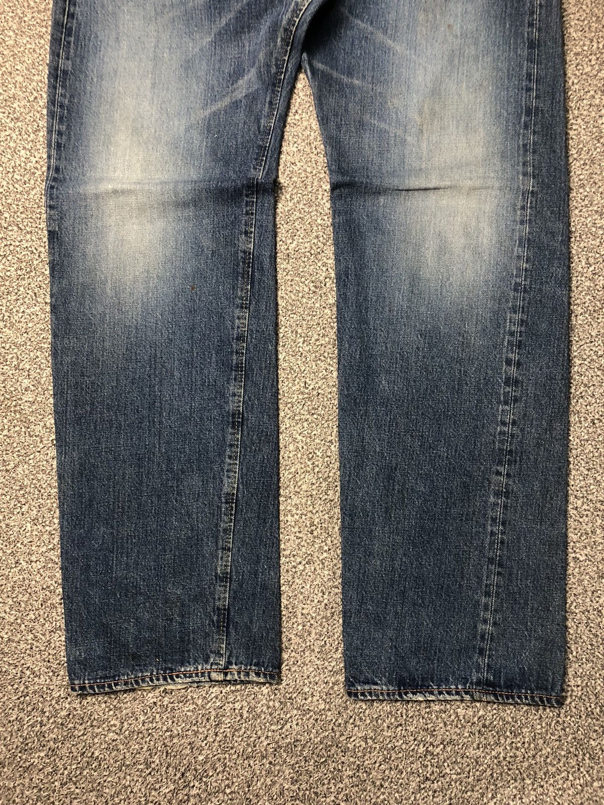 Edwin × Japanese Brand × Vintage 💥RARE💥Vintage Faded EDWIN 505 Half Salvedge Jeans Size US 37 - 4 Thumbnail