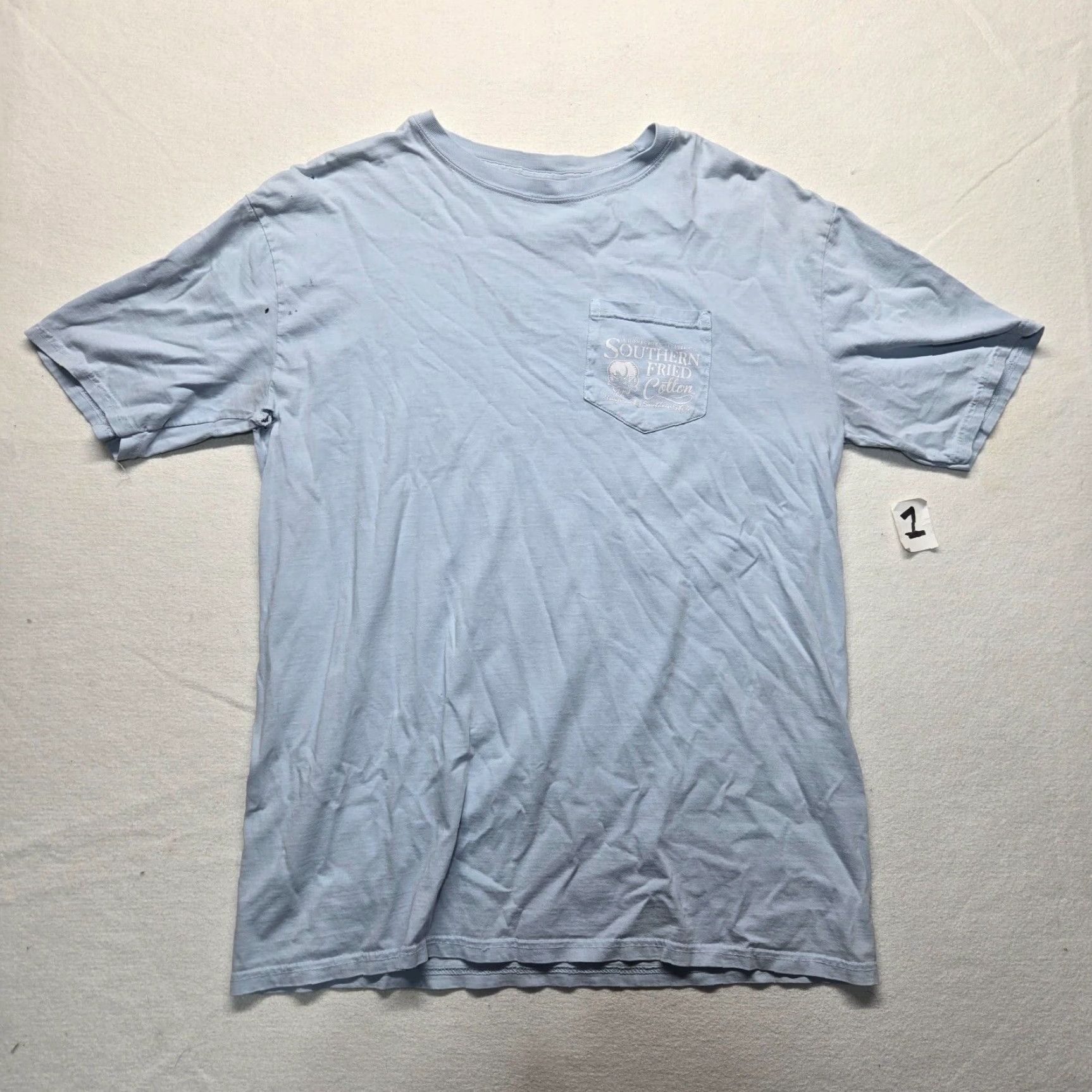 Vintage VINTAGE Southern Fried Cotton Graphic Print Cow T-Shirt Adult Large Blue Southern Mens Size US L / EU 52-54 / 3 - 2 Thumbnail