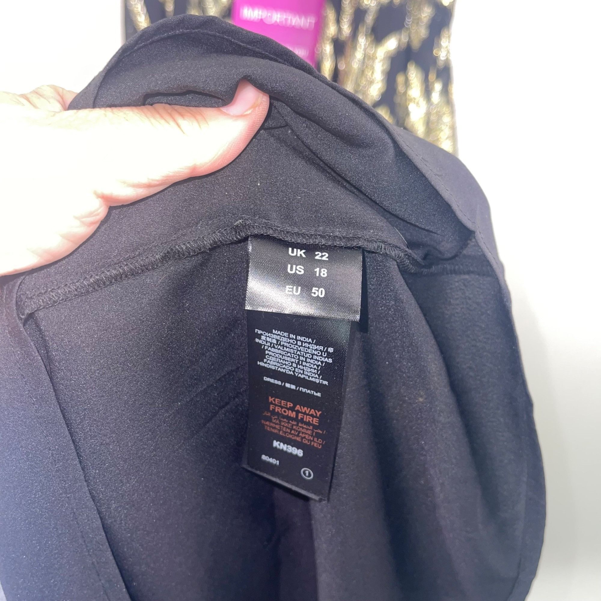 Other Joanna Hope Womens Dress Size 18 Black Lurex Maxi Size XXL / US 16-18 / IT 52-54 - 4 Thumbnail