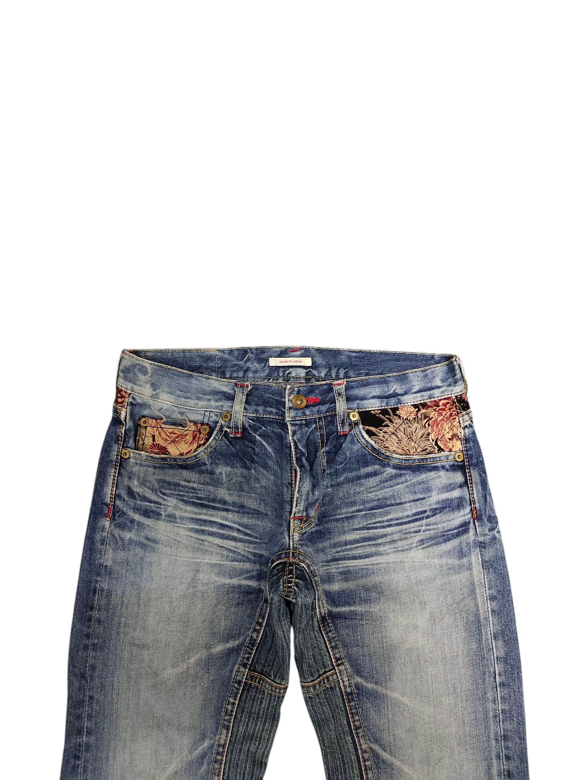 Eternal Japanese Brand Eternal Sukajan Clawmark Distress Denim Jeans Size US 30 / EU 46 - 8 Thumbnail