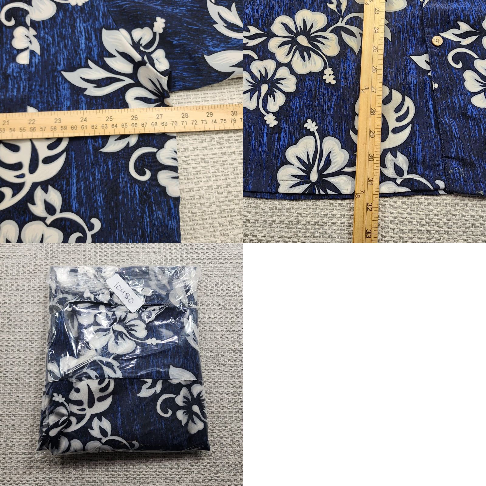Vintage Extreme Gear Shirt Mens XL Blue White Hawaiian Floral Button Up Short Sleeve Size US XL / EU 56 / 4 - 8 Thumbnail