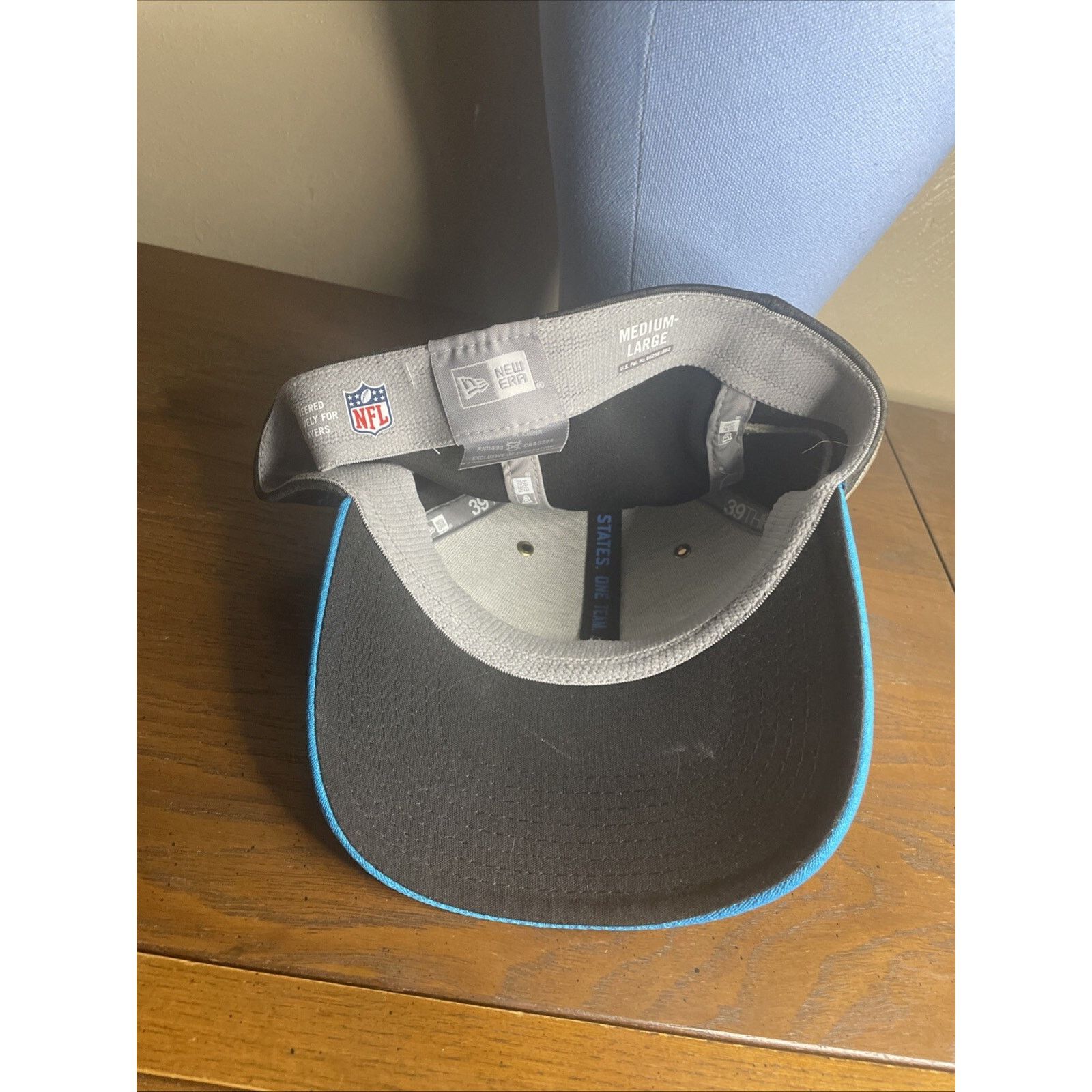 New Era Carolina Panthers New Era 39thirty Flex Fitted Hat Cap M-L Size US L / EU 52-54 / 3 - 6 Thumbnail