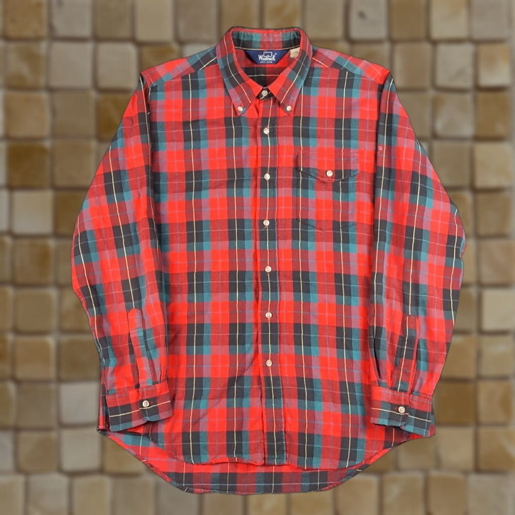 Vintage VINTAGE Woolrich Button-Up SHIRT XL Red Plaid 80s Lumberjack Flannel Men’s Size XL Western Hunting Workwear Size US XL / EU 56 / 4 - 1 Thumbnail